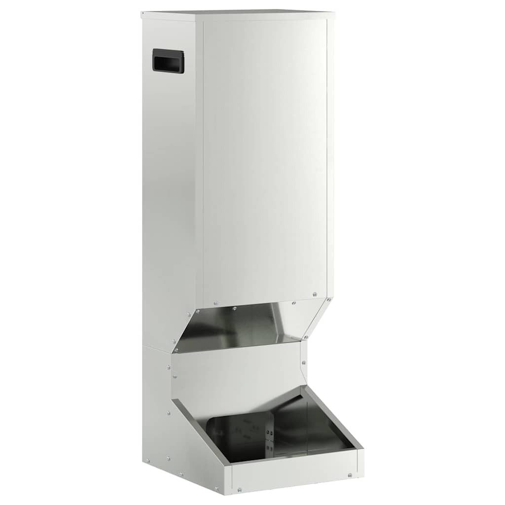 vidaXL Futterspender Rehfütterer Silber 28 x 30 x 80 cm 3 kg Verzinkter Stahl