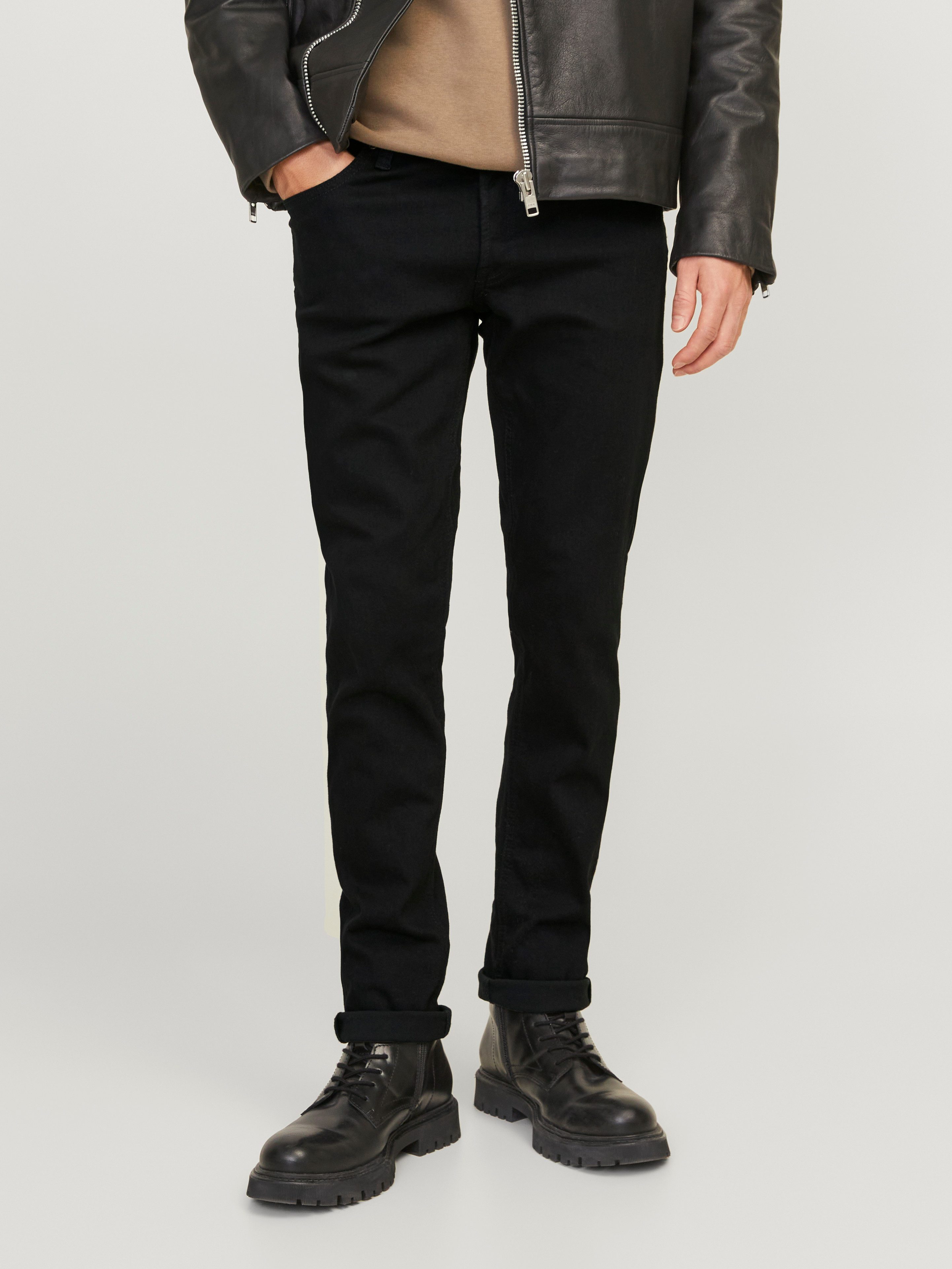 Jack & Jones Slim-fit-Jeans JJIGLENN Slim-Fit mit Stretch und praktischer 5-Pocket-Form mit Abriebeffekten