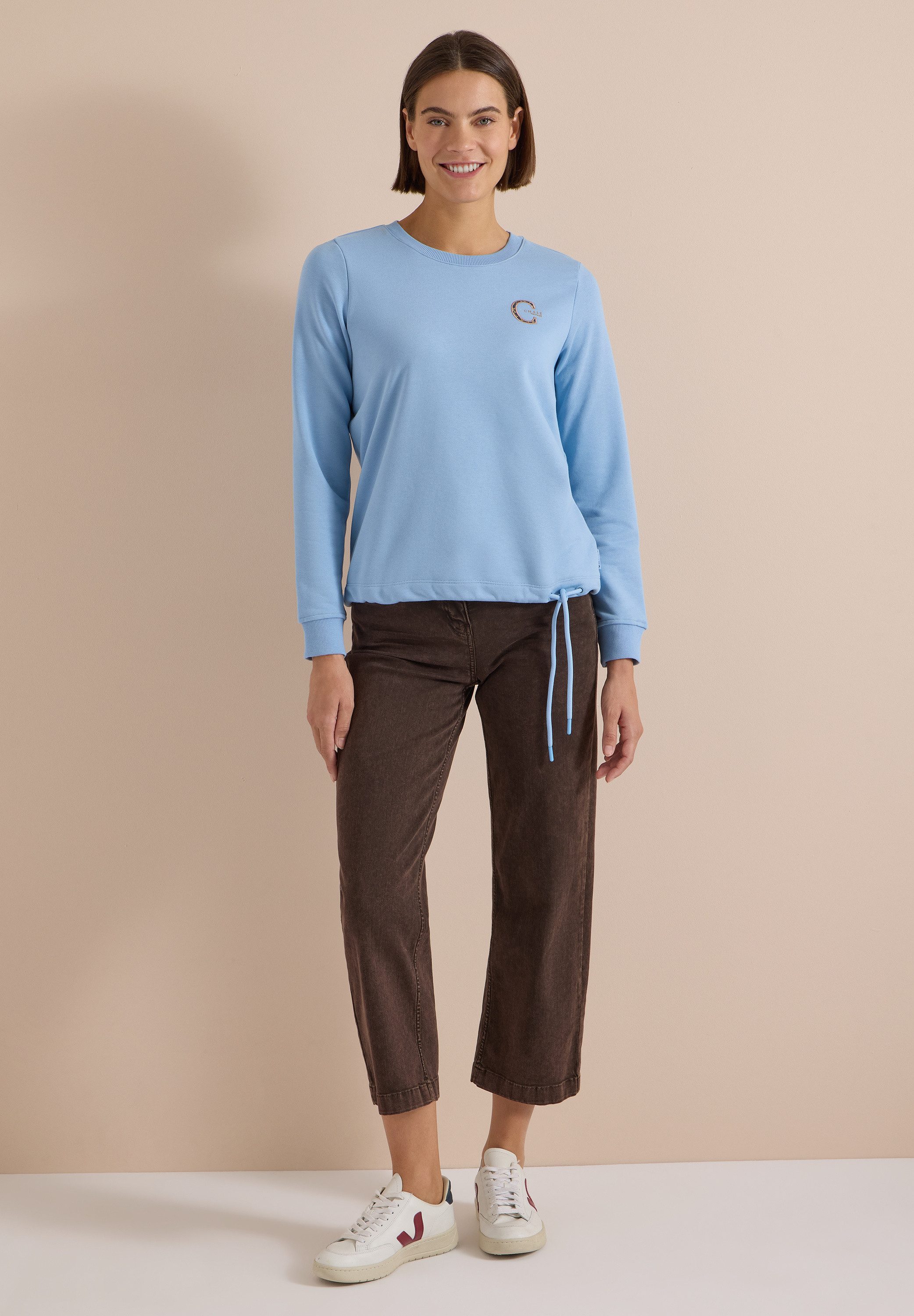 CECIL Sweatshirt mit Elastiksaum und Tunnelzug