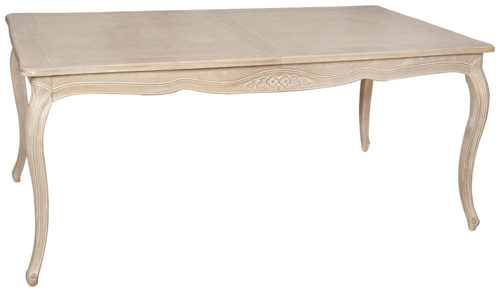 Stylefy Esstisch Venezia Birke Beige (Esstisch, Tisch), aus Massivholz, rechteckig, ausziehbar, viel Stauraum, Landhausstil