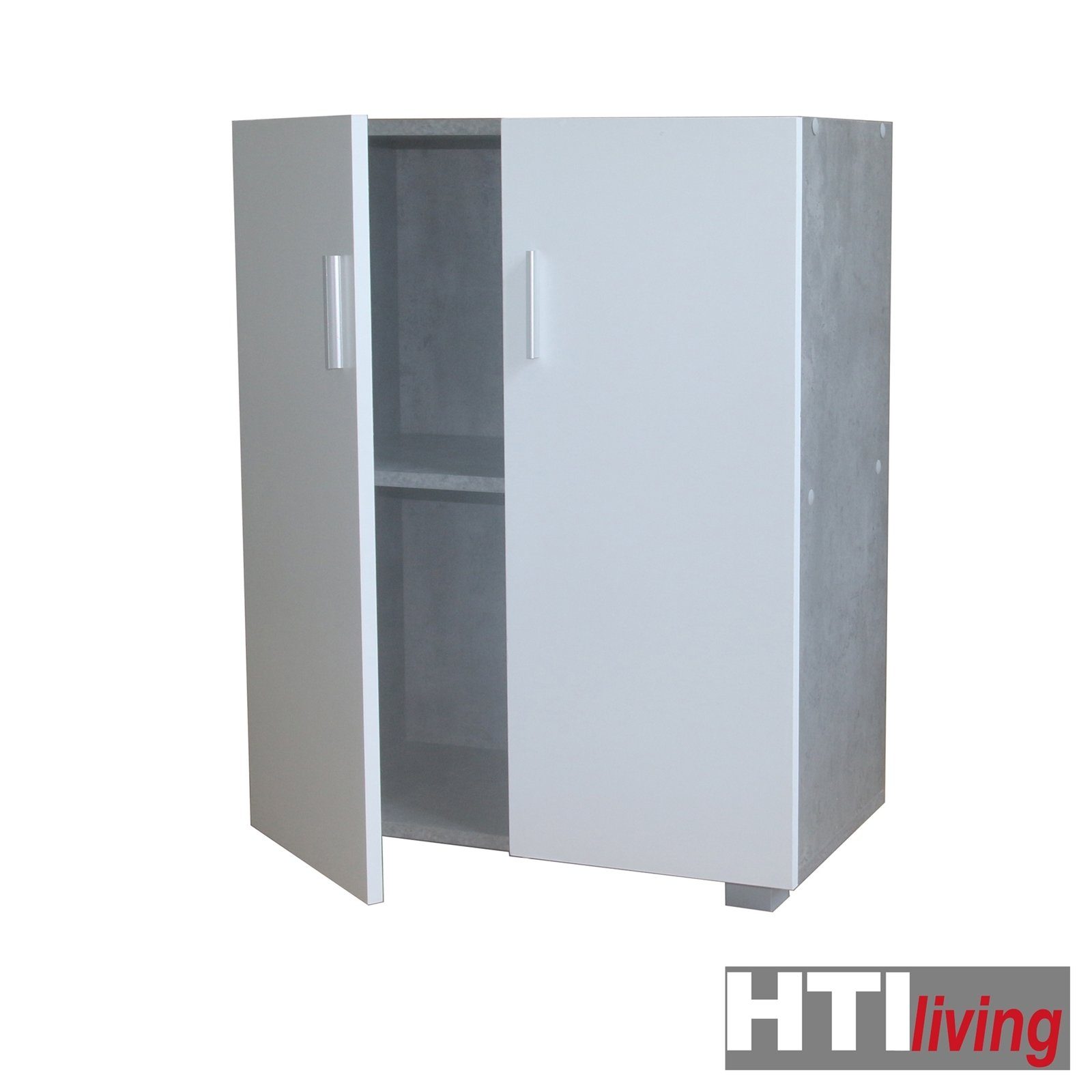 HTI-Living Kommode Mehrzweckschrank Thekla 6077 St), 1 (Stück, Kommode Beton-Weiß