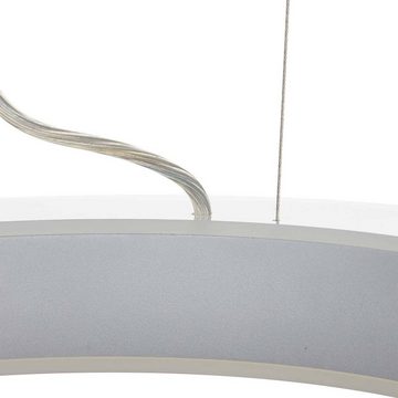 Arcchio LED-Hängeleuchte Pietro, dimmbar, LED-Leuchtmittel fest verbaut, warmweiß, Modern, Stahl, Kunststoff, silber, 2 flammig, inkl. Leuchtmittel