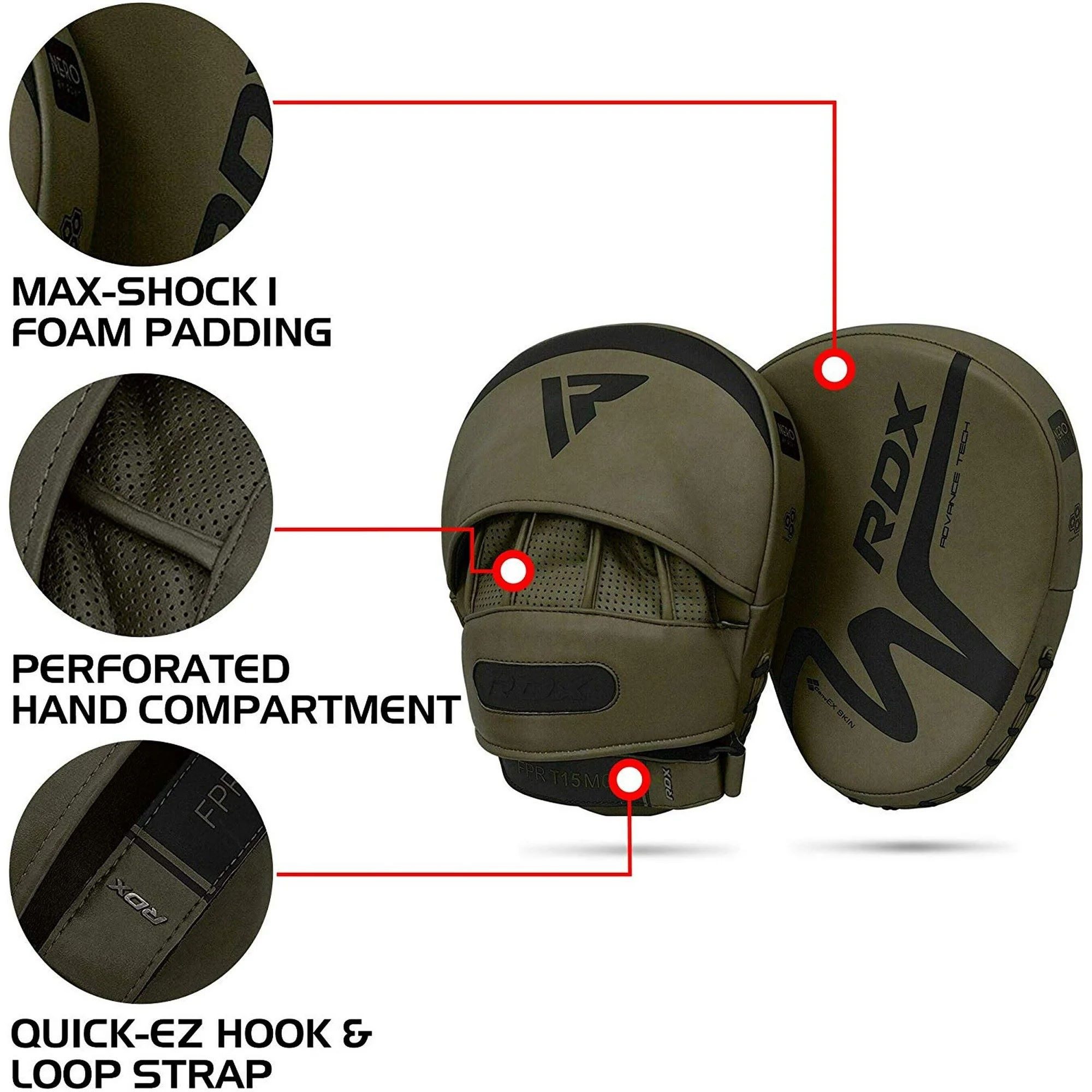 RDX Sports Pratze RDX Boxing Pads Focus Mitts MMA Muay Thai Hook & Jab Target Training