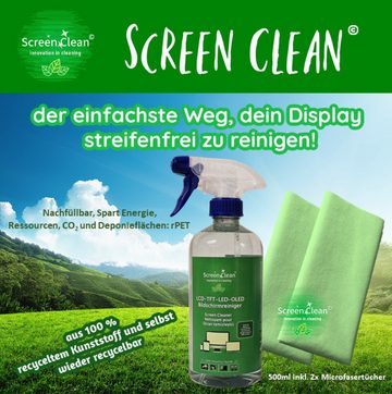 Screen Clean Reinigungs-Set Screen Clean GREEN DUO, (3-St), 3teiliges Bildschirmreinigungs Set