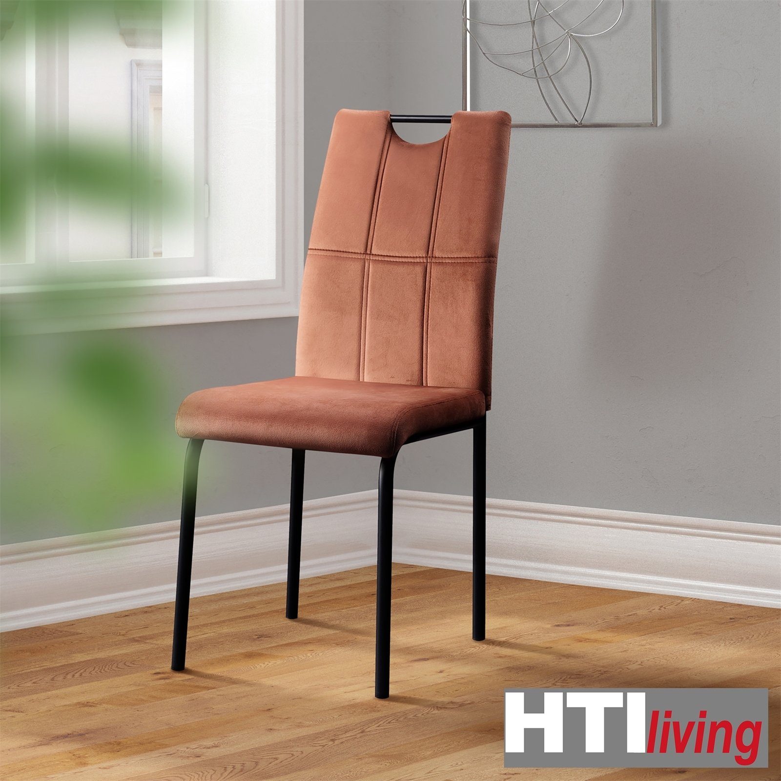 HTI-Living Esszimmerstuhl Stuhl Denton Velvet Braun günstig online kaufen