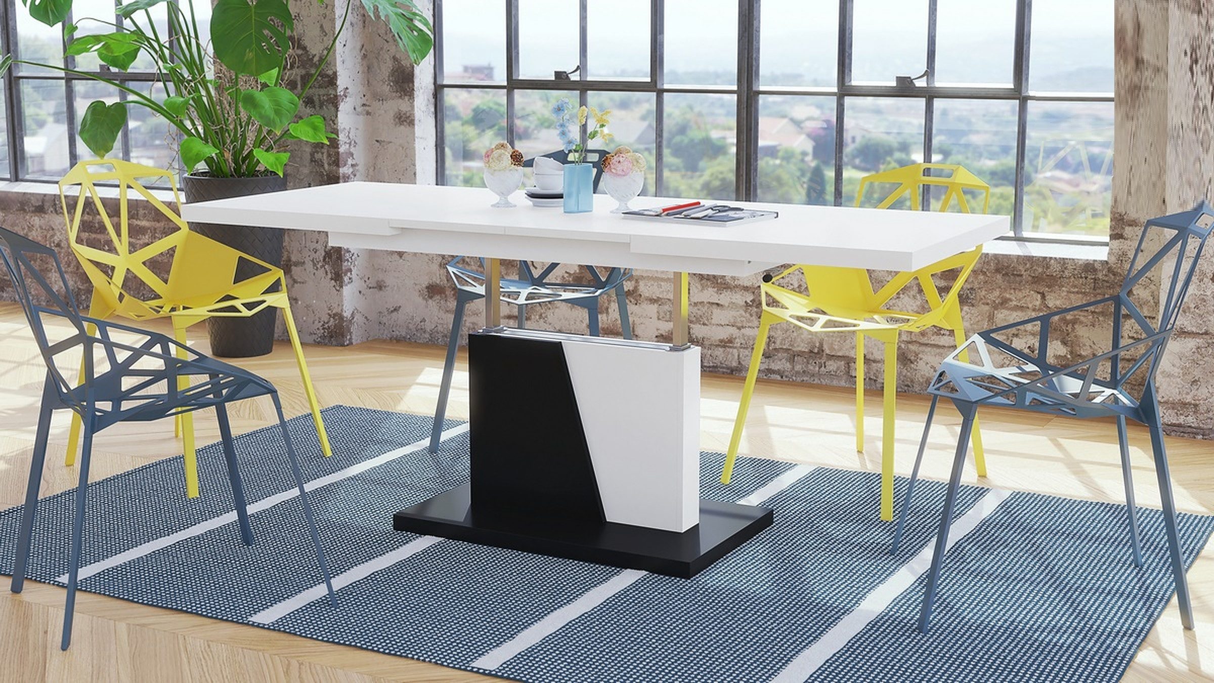 Mazzoni Couchtisch Grand Noir Weiß matt günstig online kaufen