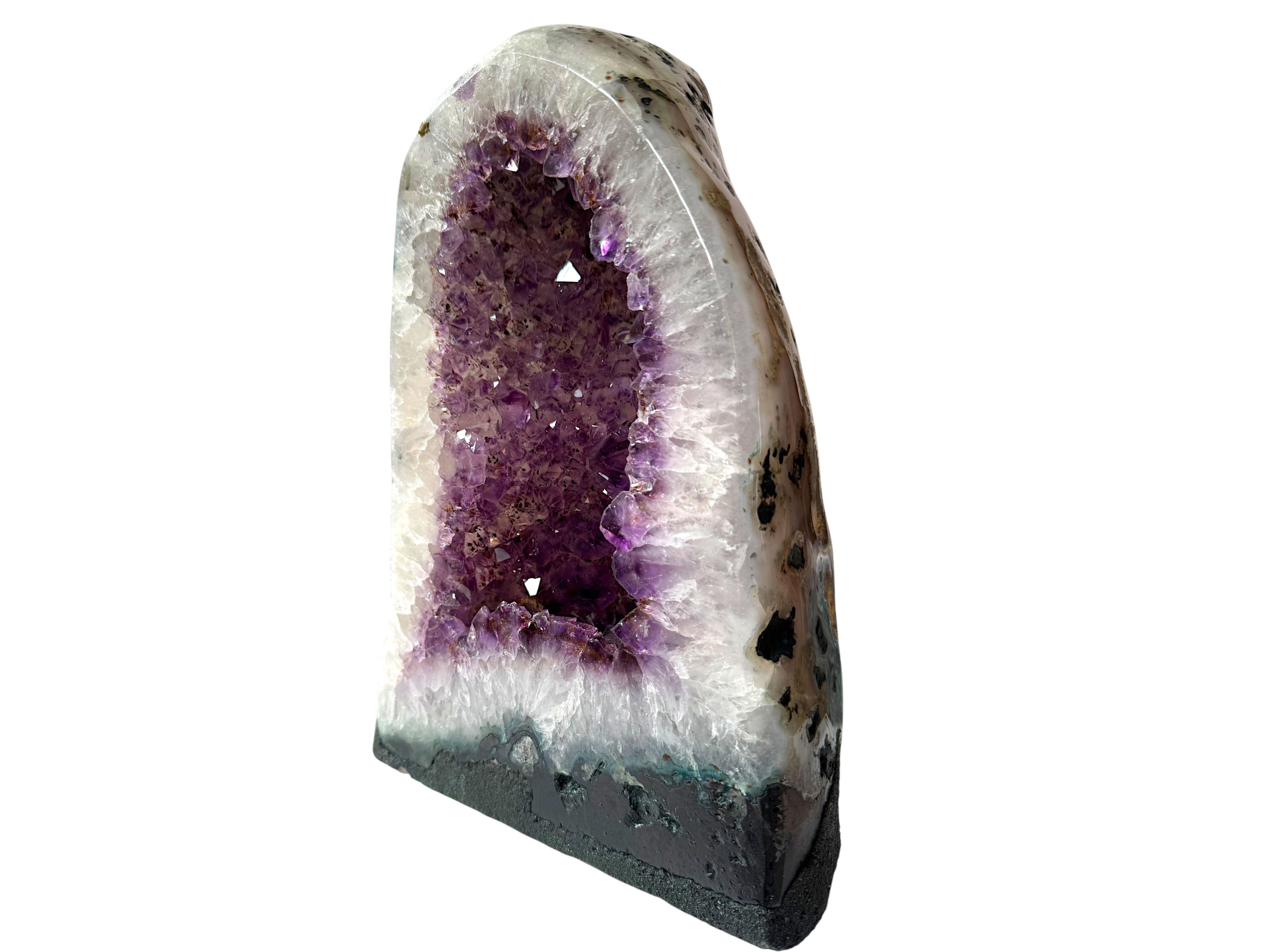 Steinfixx® Edelstein XXL Amethyst Druse rundum poliert 23x11x33 cm 10,75 KG, (Unikat-Masterpiece, 1-St., Highlight für jeden Raum), …
