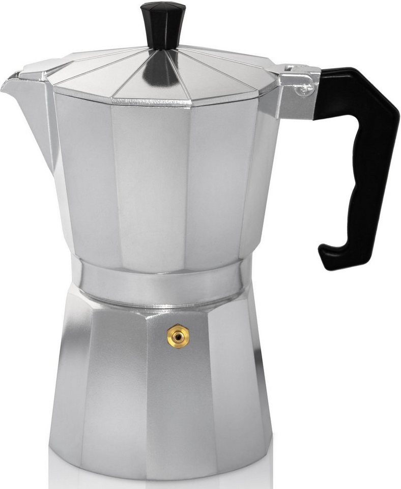 Aluminium, 502, traditioneller eckige für Druckbrüh-Kaffeemaschine Kaffeebereiter für 6 Krüger in Form Tassen 6 Tassen,