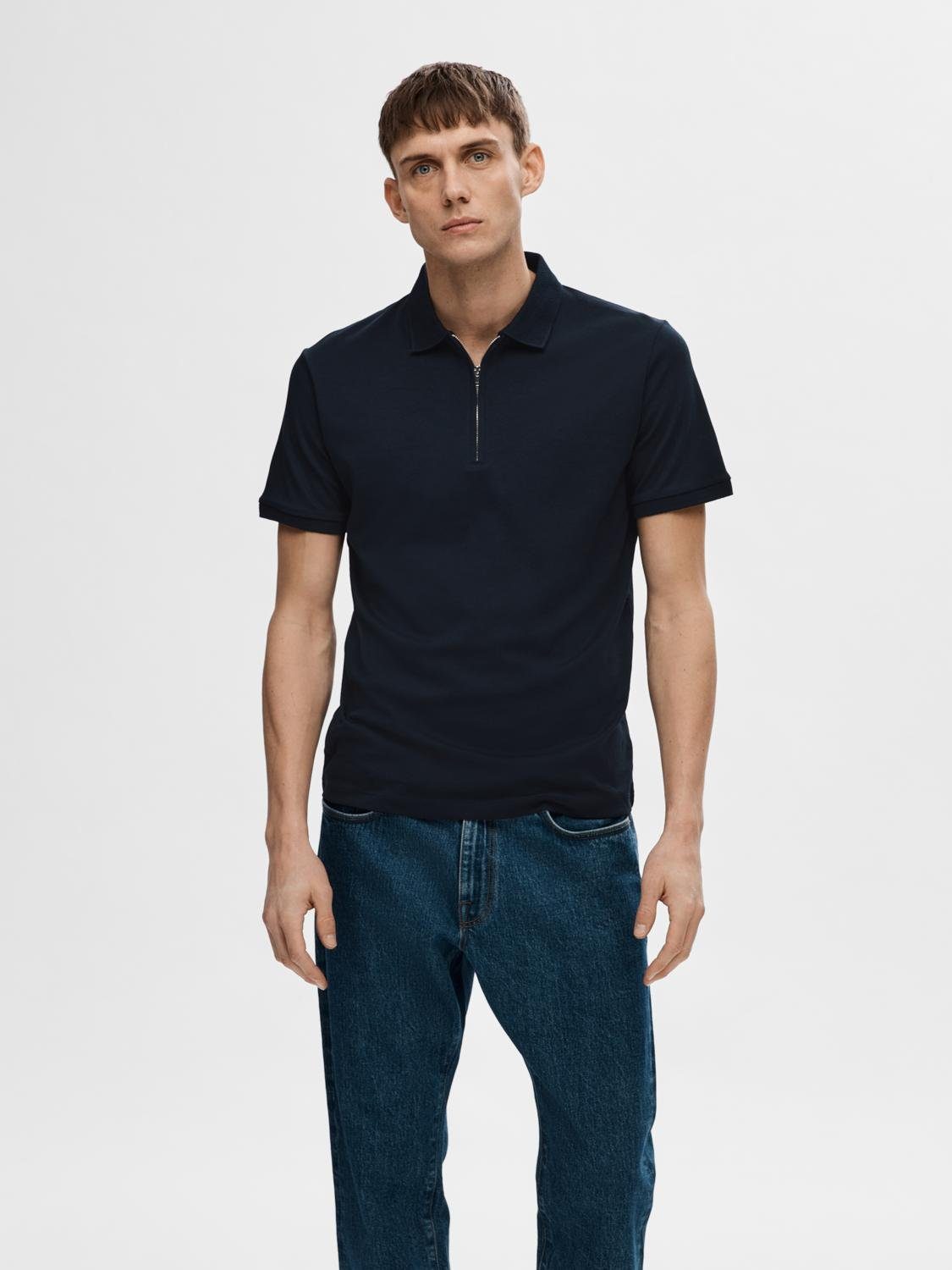 SELECTED HOMME Poloshirt SLHFAVE ZIP SS POLO NOOS