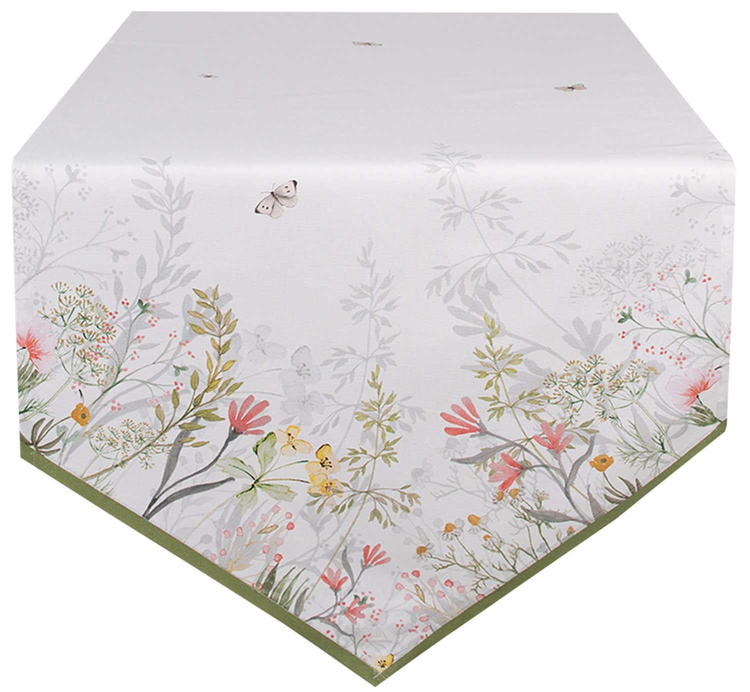 Clayre & Eef Tischläufer Wildflower Fields (1-tlg, 1-teilig), Tischläufer Tischdecke ca.50x160cm Baumwolle