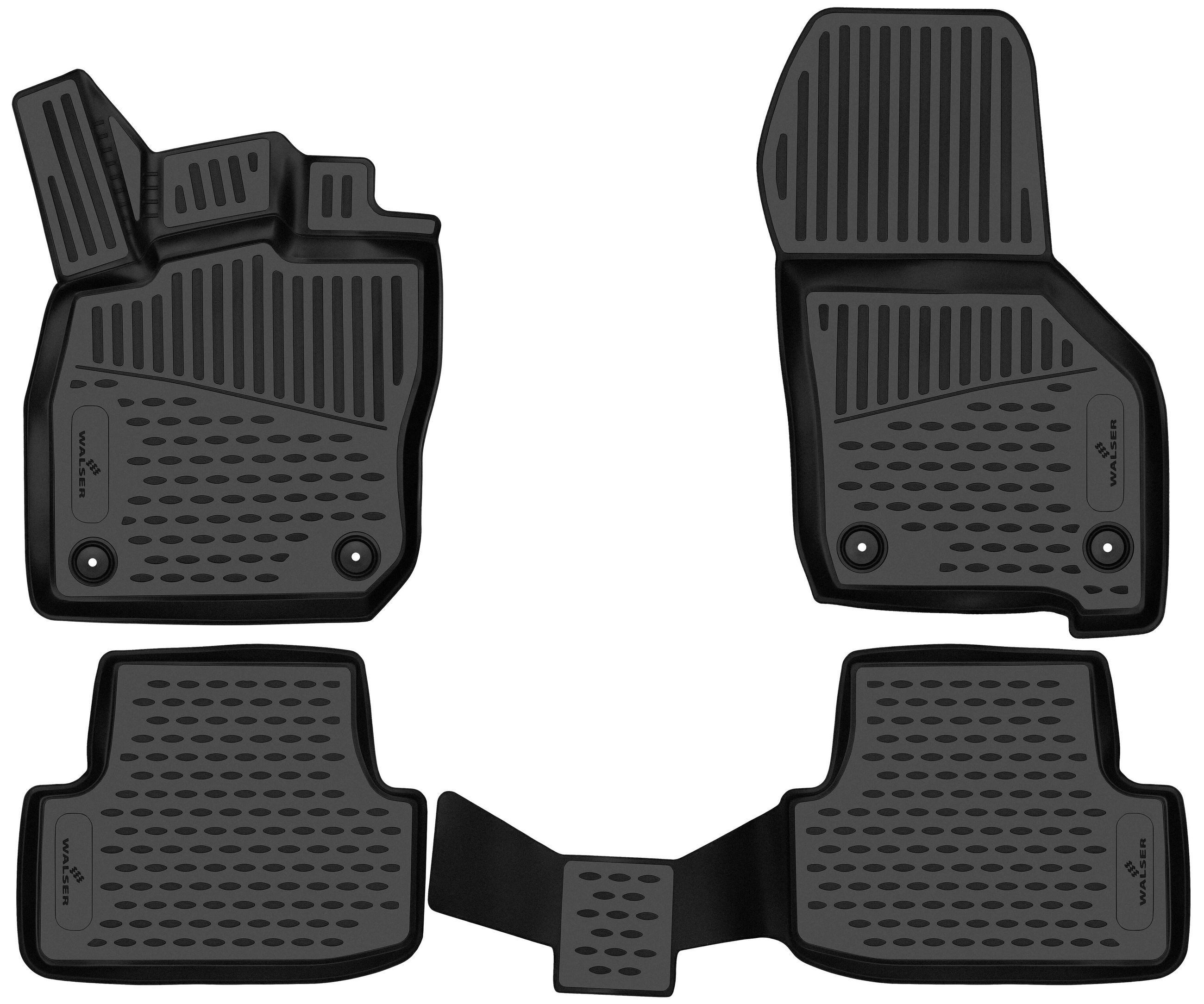 WALSER Kofferraumwanne Automatte Passform XTR (4 St), für VW GOLF VIII (CD1, DA1);GOLF VIII Variant (CG5, DB5)