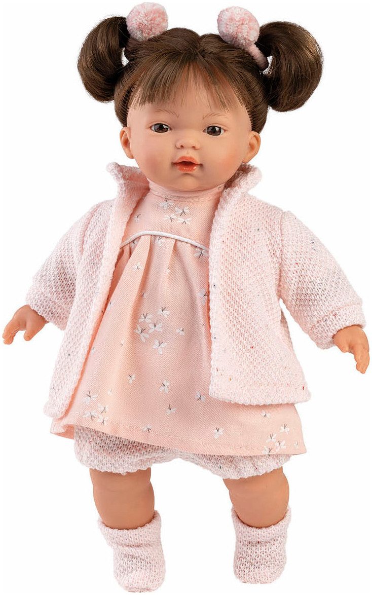Stehpuppe Vera, brünett rosa, 33cm