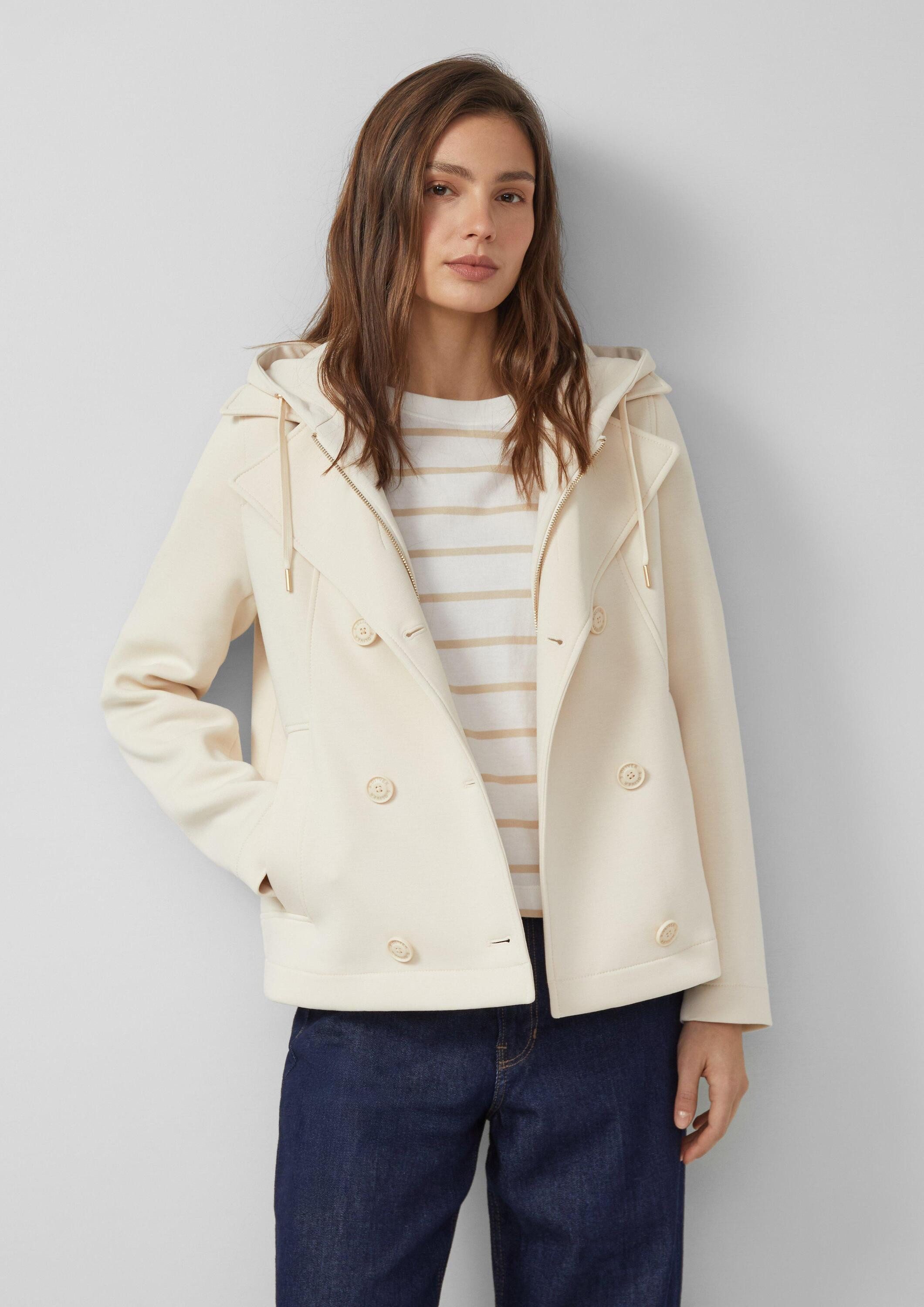 s.Oliver Funktionsjacke Outdoor-Jacke Cabanjacke aus Scuba mit herausnehmbarem Einsatz