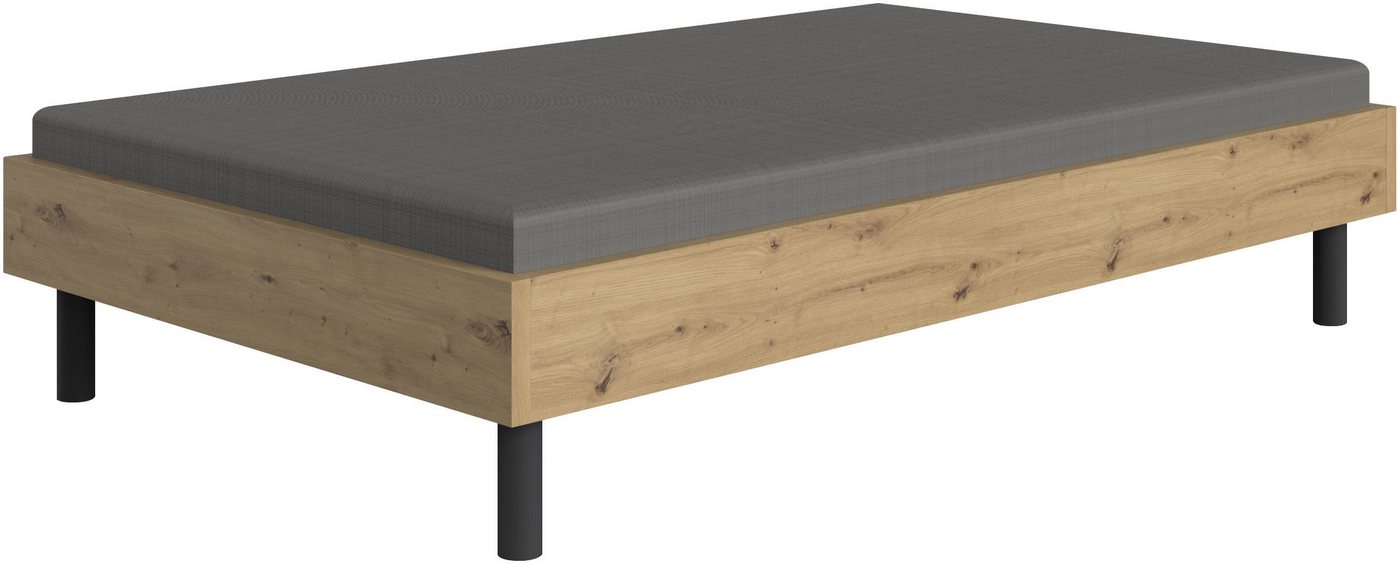 Wimex Bett Easy, große Auswahl an Größen und Farben, auch in Komforthöhe (Made in Germany), ohne Kopfteil, ideal unter Dachschrägen oder Fenster