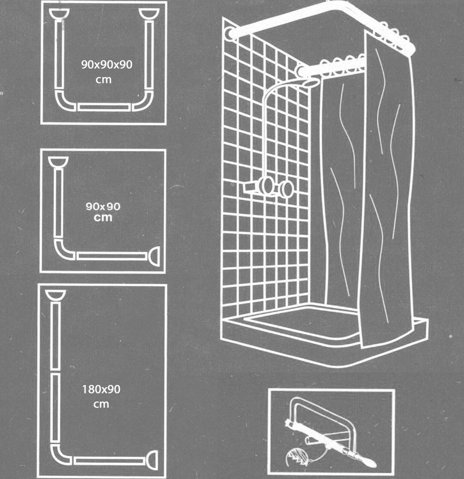Ekershop Winkelstange Weiß Winkel Bad Dusch Badewanne Duschvorhang Stange E günstig online kaufen