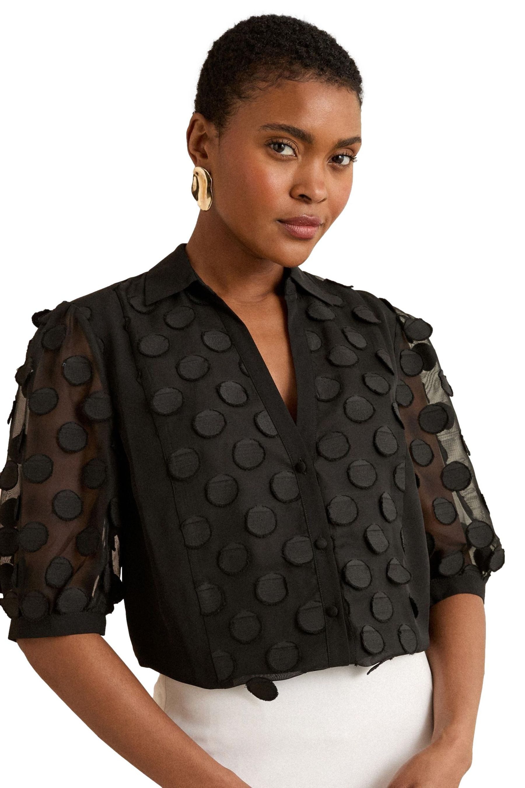 Hemdbluse Love & Roses Shirt mit 3/4-Ärmlen, Regular