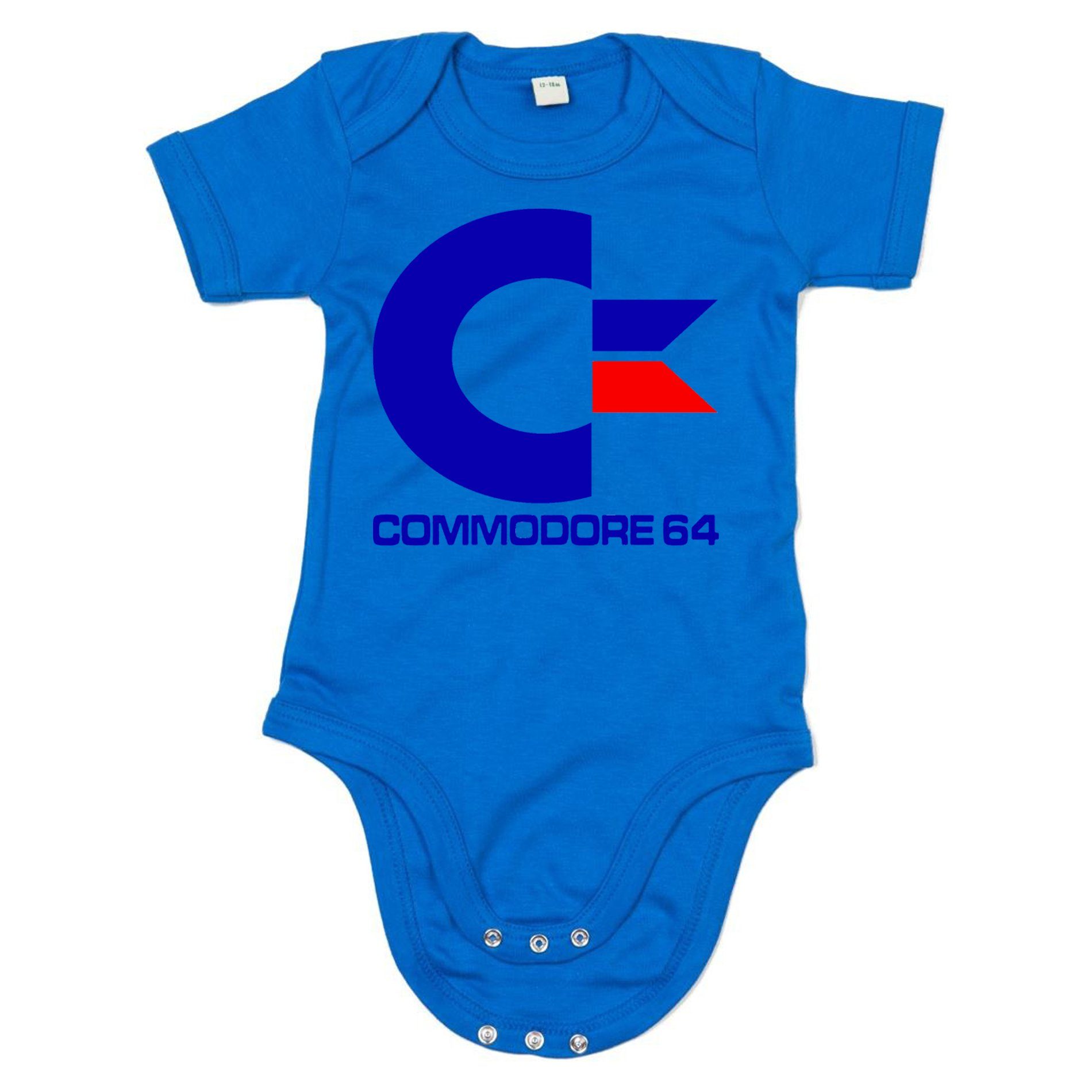 Blondie & Brownie Strampler Kinder Baby Commodore 64 Konsole Amige Nintendo Blau