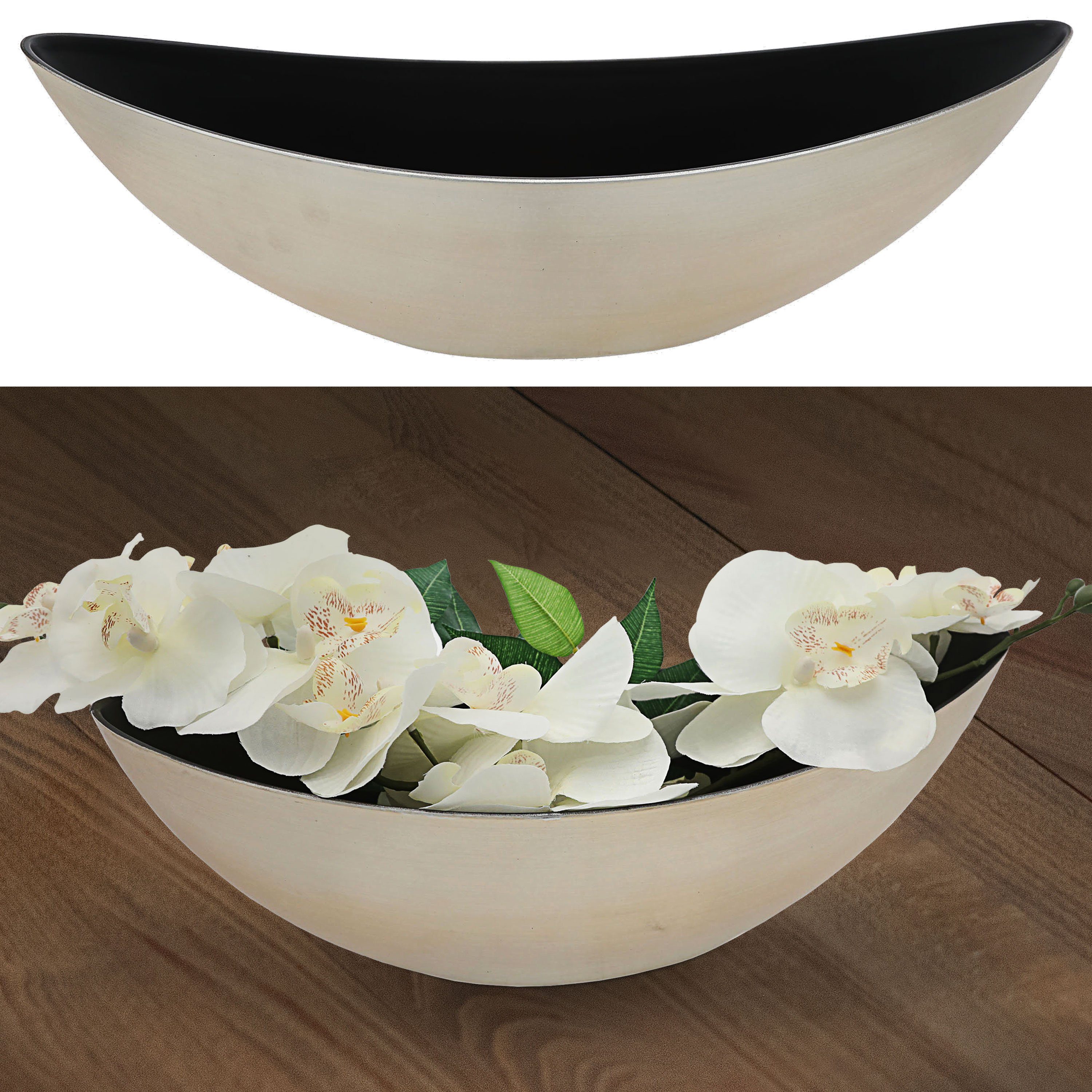 CEPEWA Dekoschale Dekoschale oval champagner schwarz günstig online kaufen