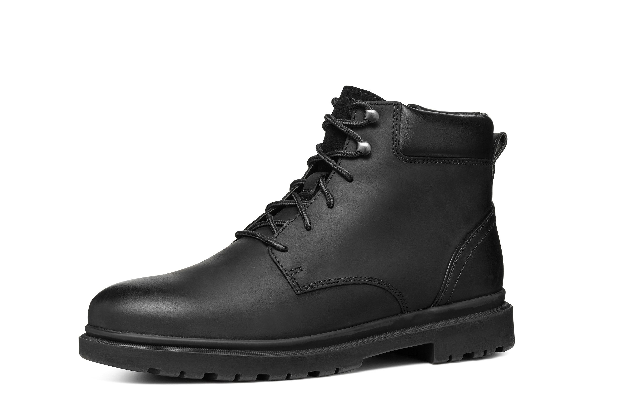 Geox U ANDALO Schnürboots Herbst-Boots, Schnürstiefelette mit softem Schaftabschluss