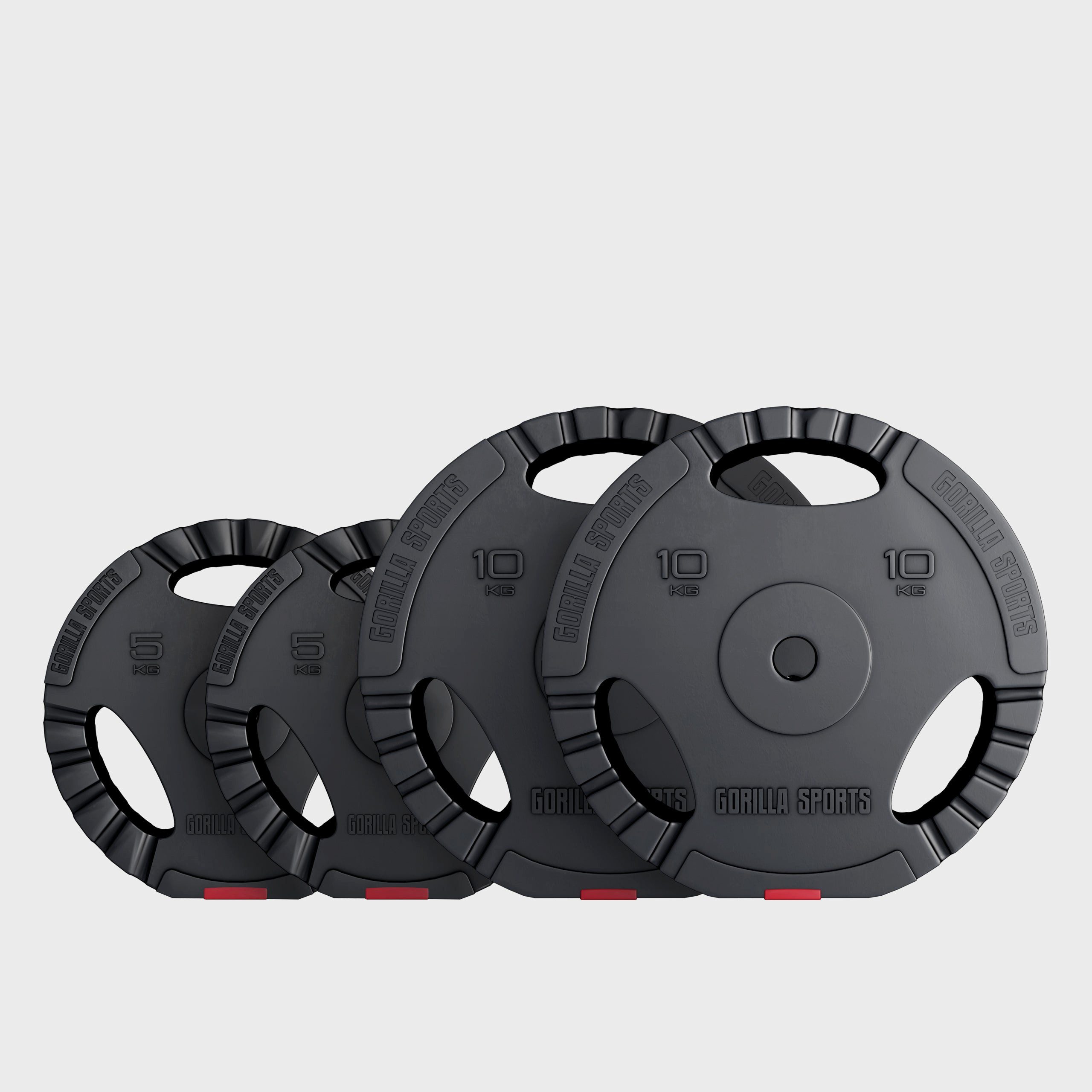 GORILLA SPORTS Hantelscheibe Hantelscheibe 30/31 mm Kunststoff Gripper 1,25-15 KG, 30 kg
