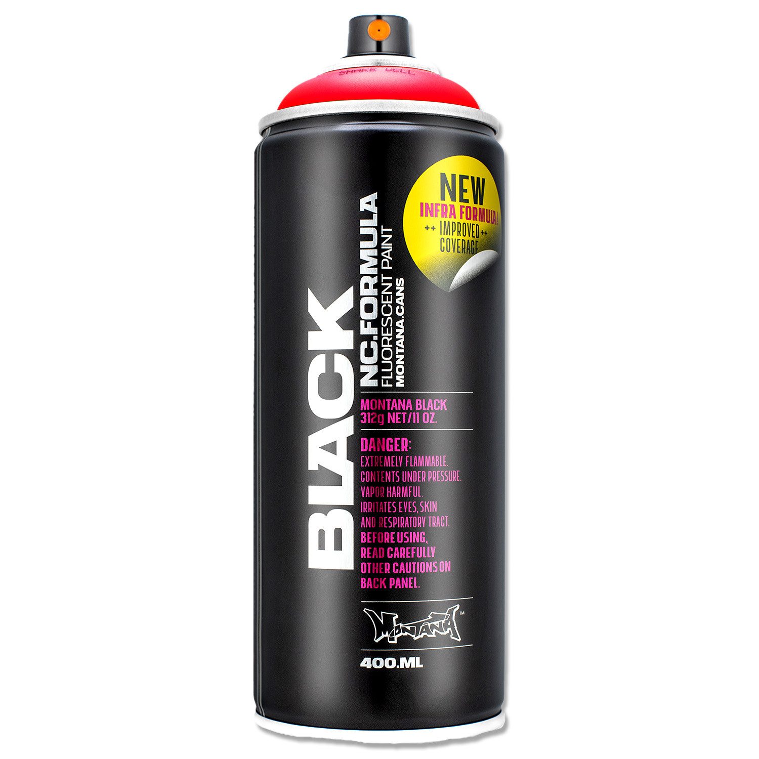 Montana Cans Sprühlack Sprühlack, Montana BLACK INFRA, Fluoreszierend, 400ml, Farbauswahl