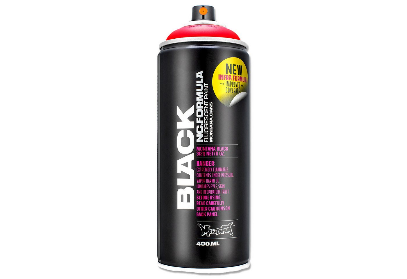 Montana Cans Sprühlack Spraydose Neon 400ml fluoreszierend, 6 Farben, Montana BLACK INFRA