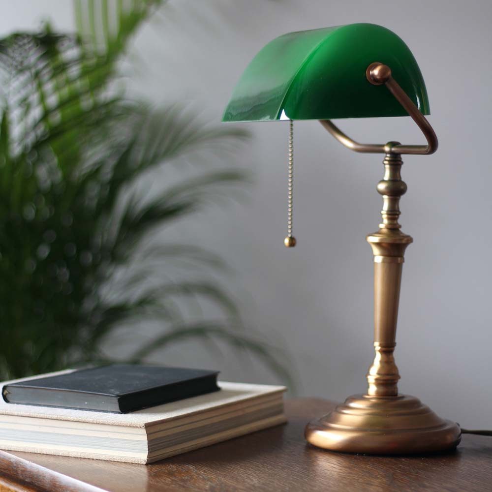 Steinhauer LIGHTING Schreibtischlampe, Leuchtmittel nicht inklusive, Bankerlampe Schreibtischlampe Tischleuchte Büroleuchte