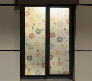 Fensterfolie Mattierte Fensterfolie, undurchsichtig, Anti-Peeping für Badezimmer, KIKI