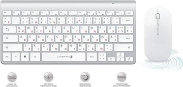 Lacerto Plug & Play Leichtigkeit, für Mehrsprachigkeit Tastatur- und Maus-Set, Flexibilität für Effiziente Bedienung & Modisches Design mit Anpassung