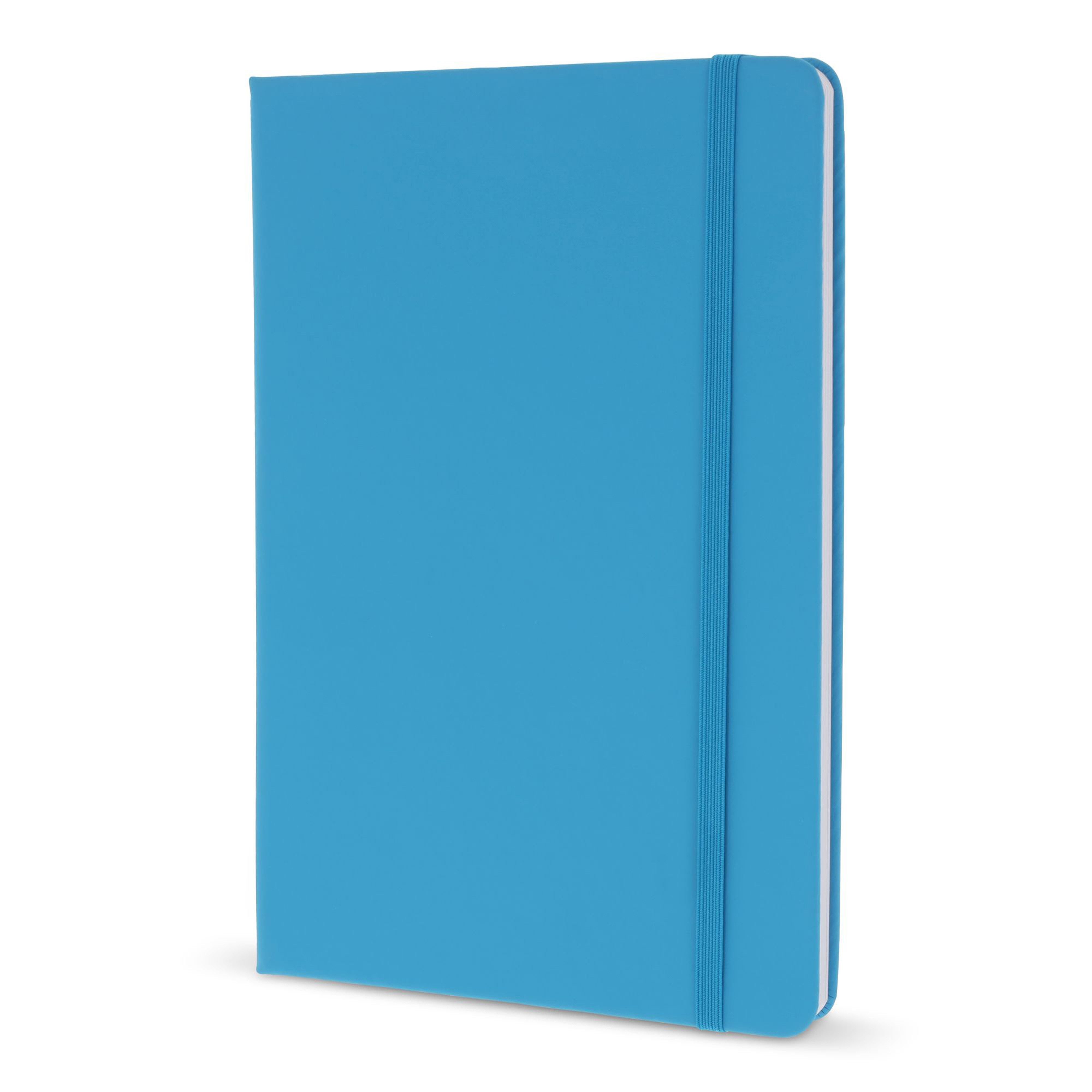 TOPPOINT Kugelschreiber Notizbuch / DIN A5 / 192 S. / liniert / PU Hardcover / Farbe: hellblau