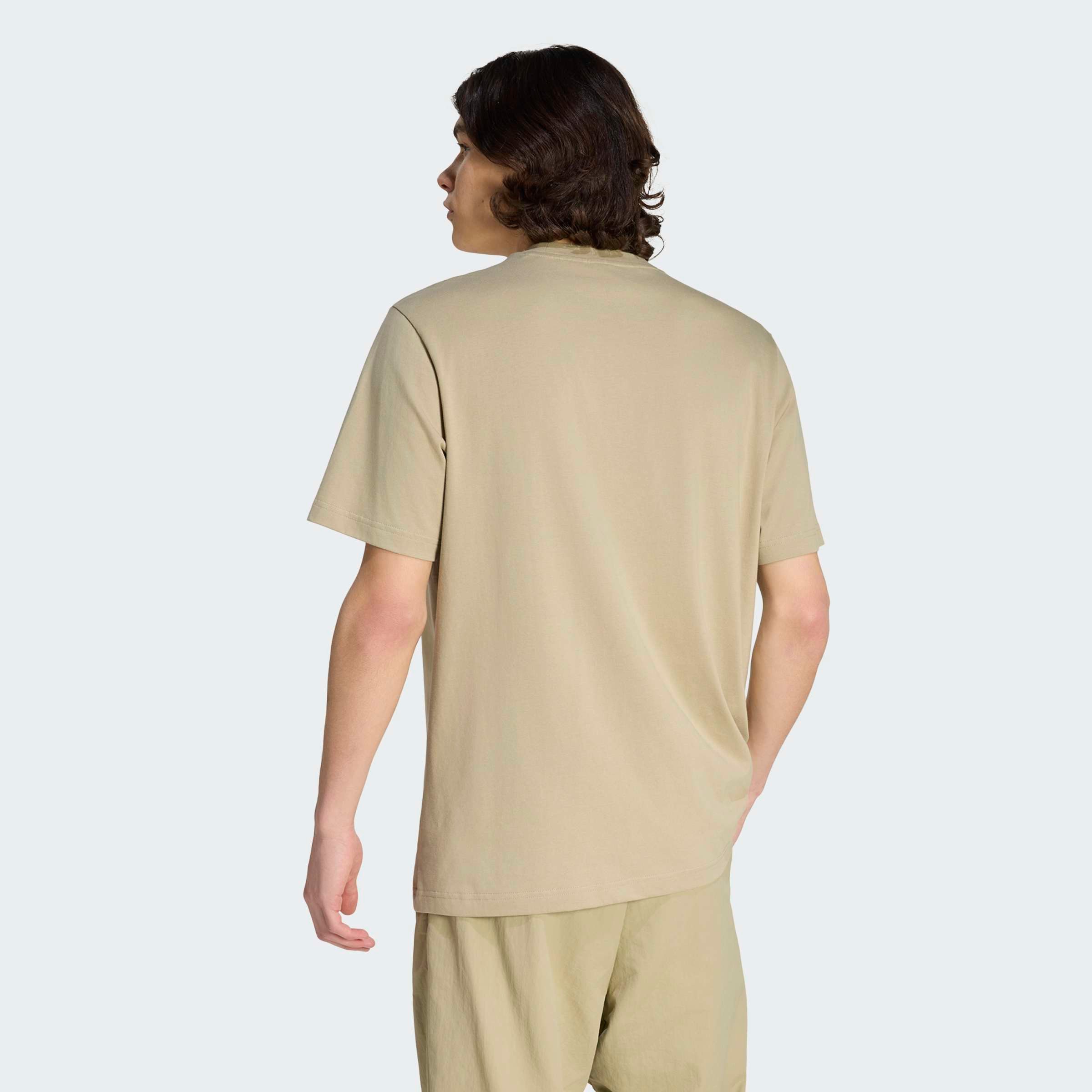 adidas Sportswear T-Shirt ESSENTIALS LINEAR SINGLE JERSEY überschnittene Schultern, Kurzarmdesign, aus Baumwolljersey