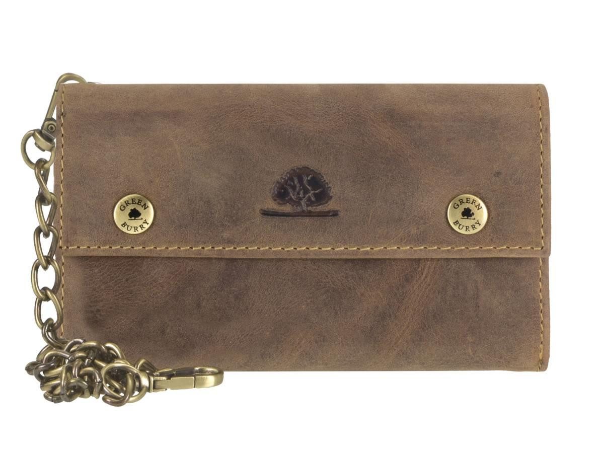 Greenburry Geldbörse Vintage Biker (oA), Lederbörse, Langbörse, Kettenbörse