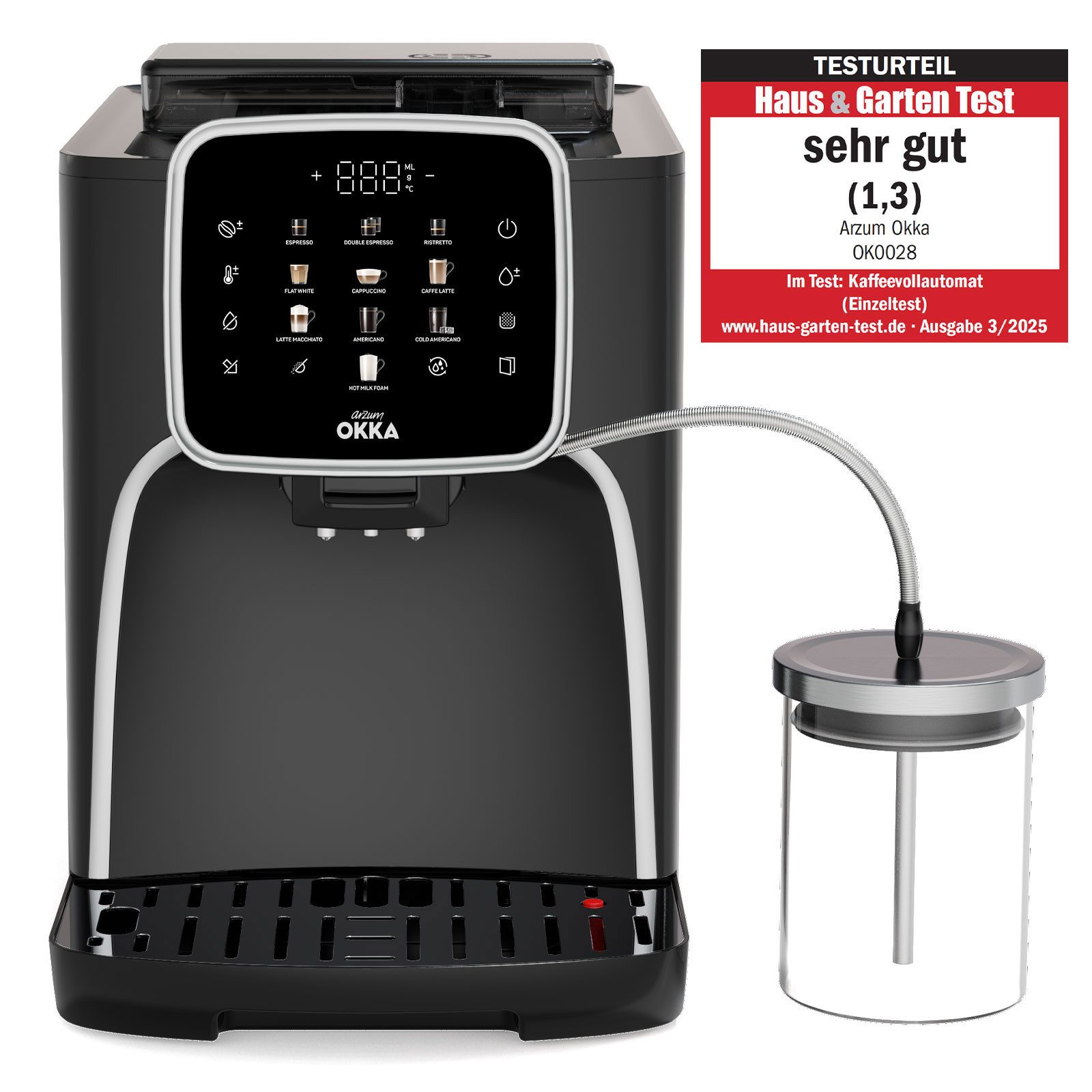 Arzum Kaffeevollautomat OK0028-0500, 19 Bar Pumpe