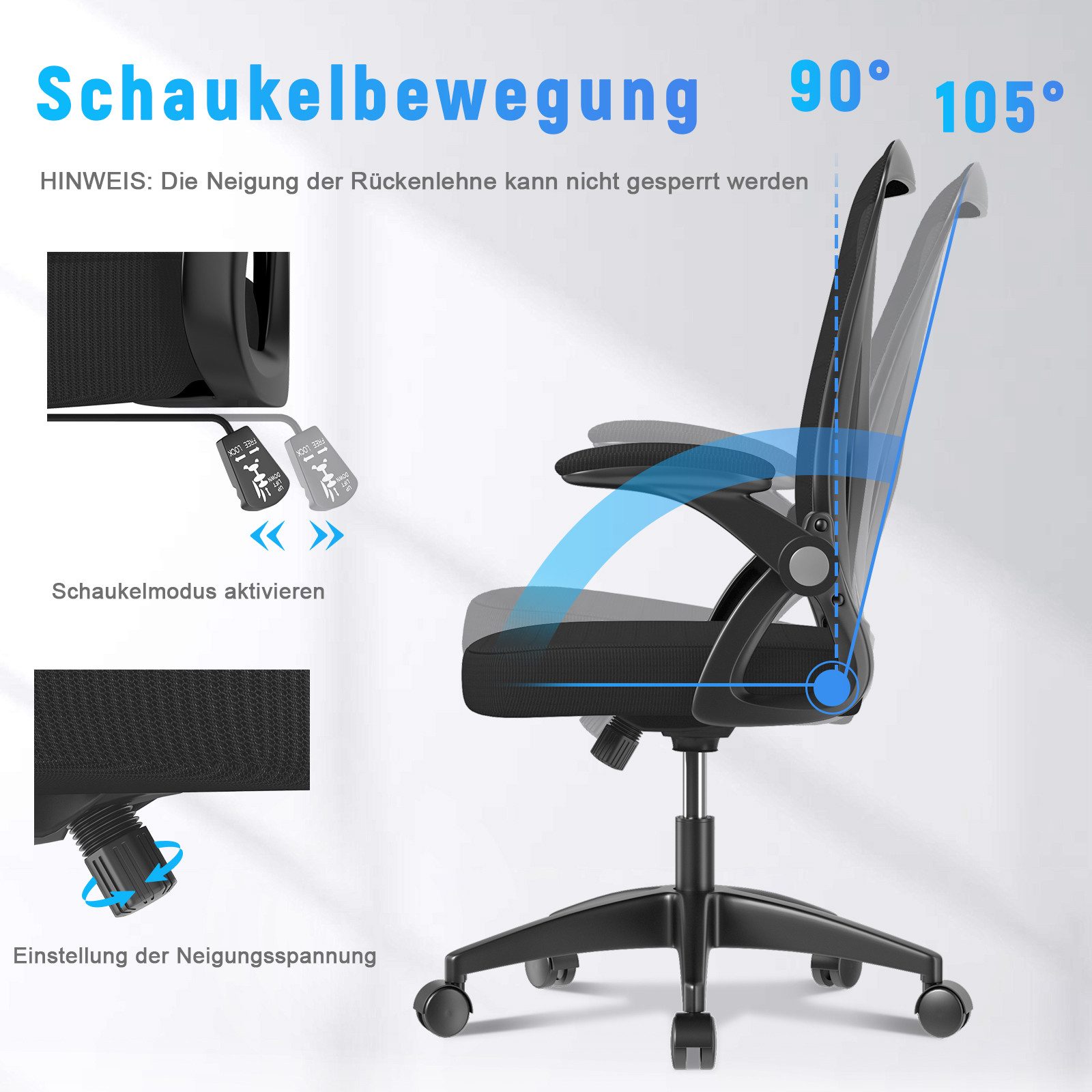 BIGZZIA Bürostuhl Ergonomischer Sitz, Sessel mit günstig online kaufen
