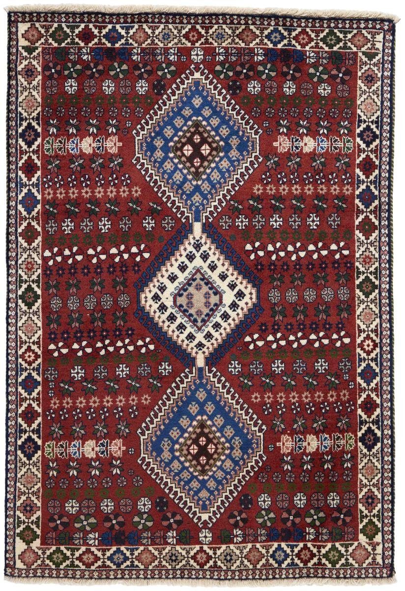 Orientteppich Yalameh 104x148 Handgeknüpfter Orientteppich / Perserteppich, Nain Trading, rechteckig, Höhe: 12 mm