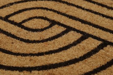 Fußmatte Modern Mania, Wecon home, Höhe: 18 mm, Fussmatte aus Kokosfaser mit Antirutschbeschichtung, grafisches Design