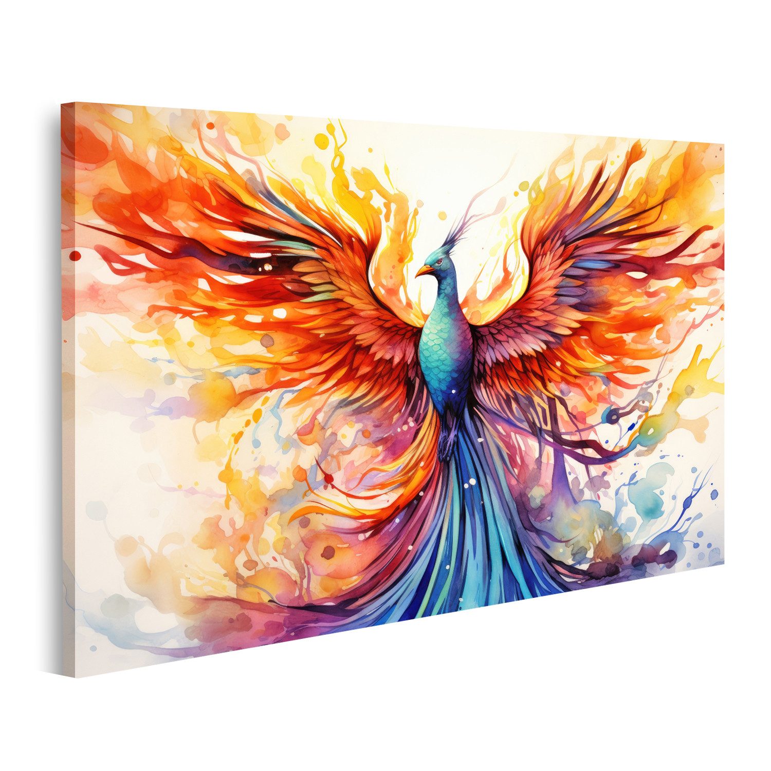 islandburner Leinwandbild Bunt Schön Phönix Brennend Bilder günstig online kaufen