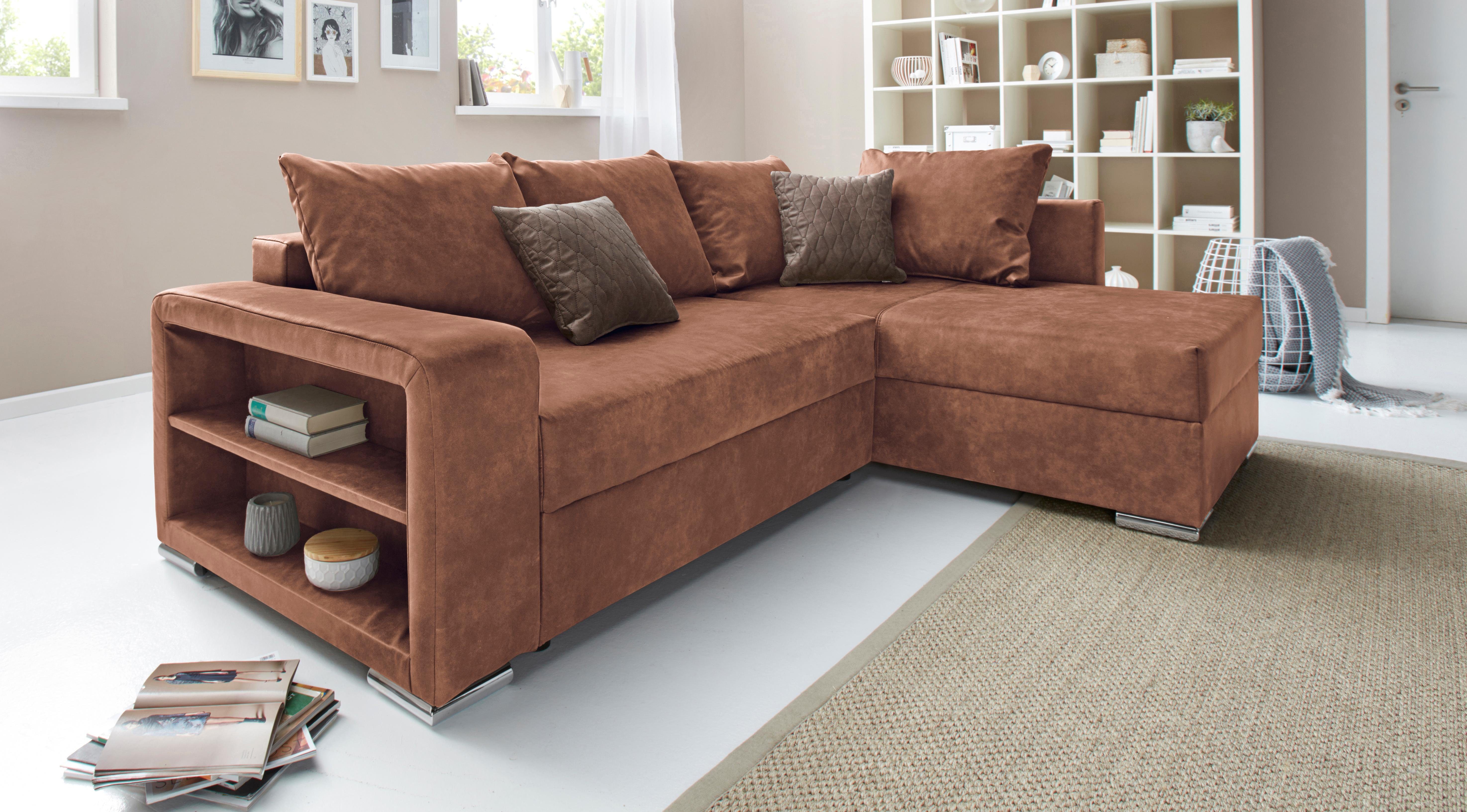 COLLECTION AB Ecksofa John L-Form, inklusive Bettfunktion und Bettkasten