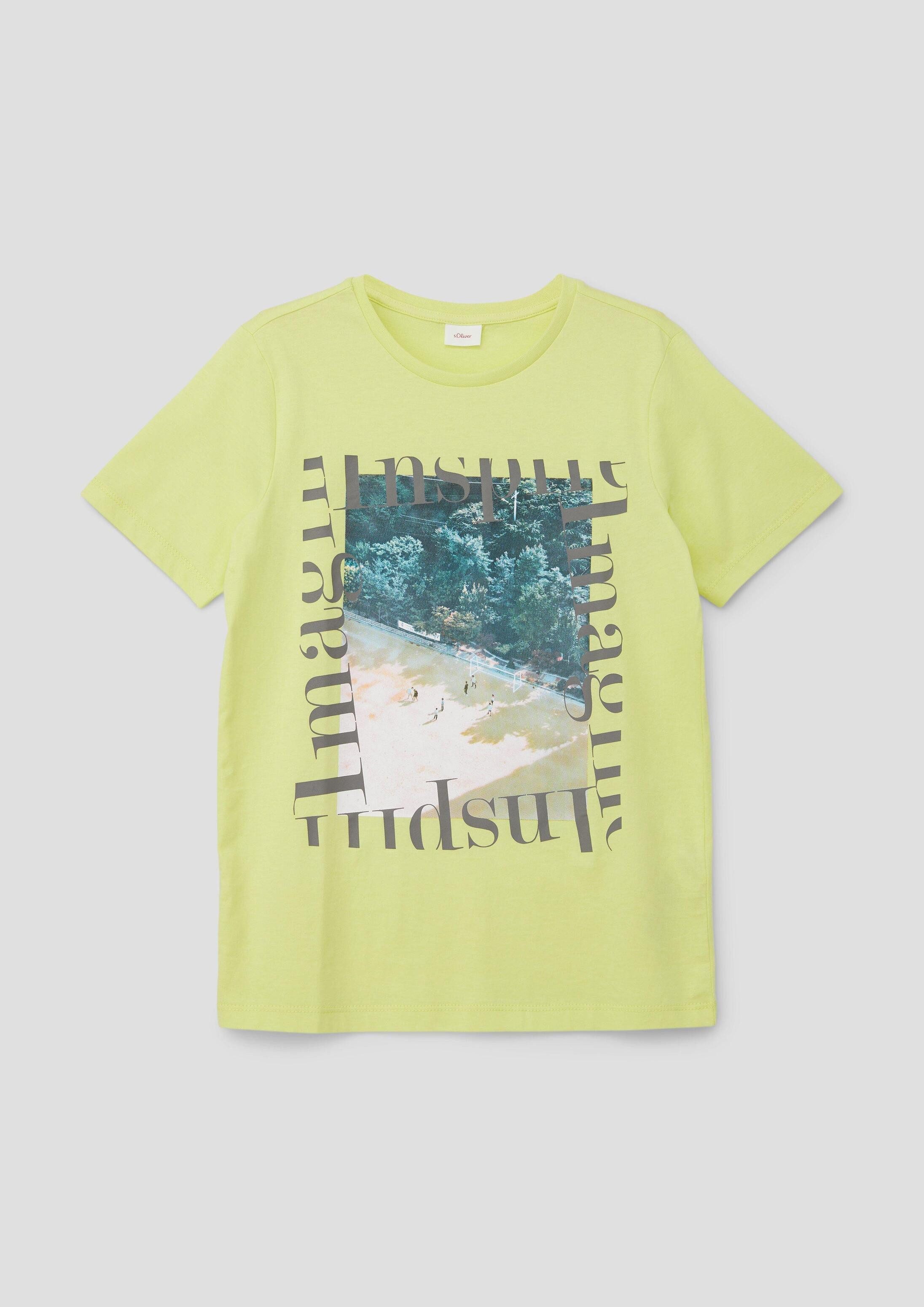 s.Oliver Kurzarmshirt T-Shirt T-Shirt mit Frontprint