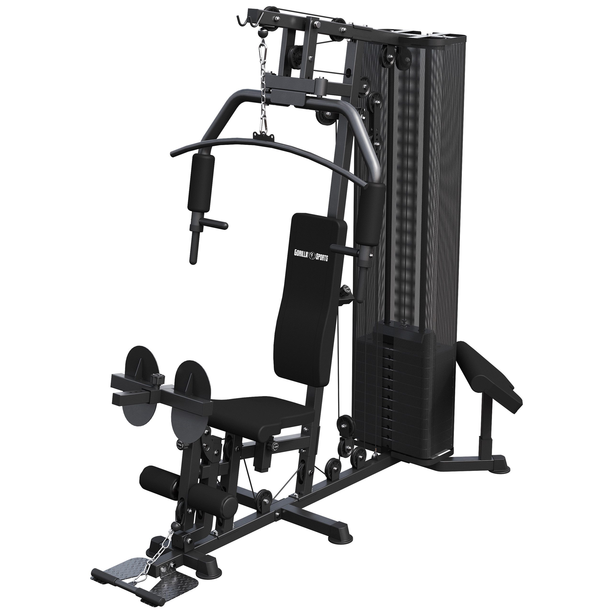 Trainingsstation Kraftstation - Verstellbar, mit Latzug, Butterfly, Beincurler