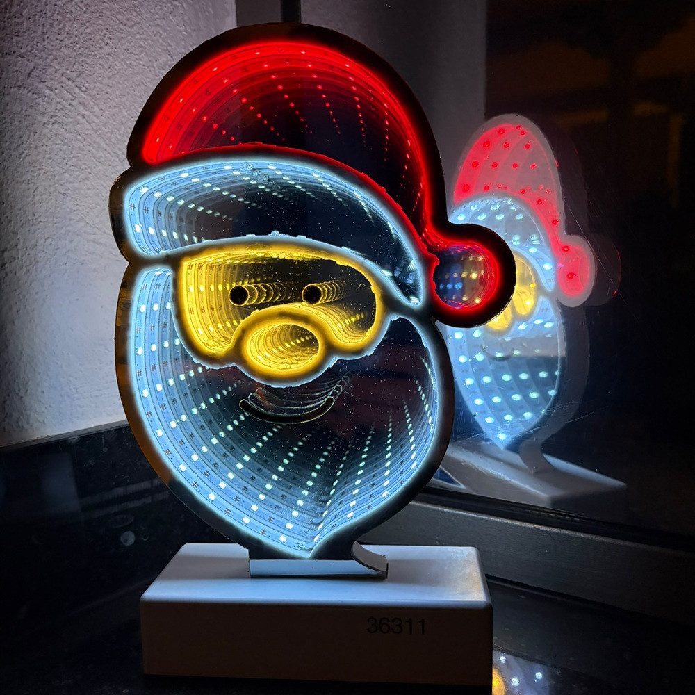 Star-Max Beleuchtetes Fensterbild 36311 LED-Santa Infinity Effekt 78 LED Ba günstig online kaufen