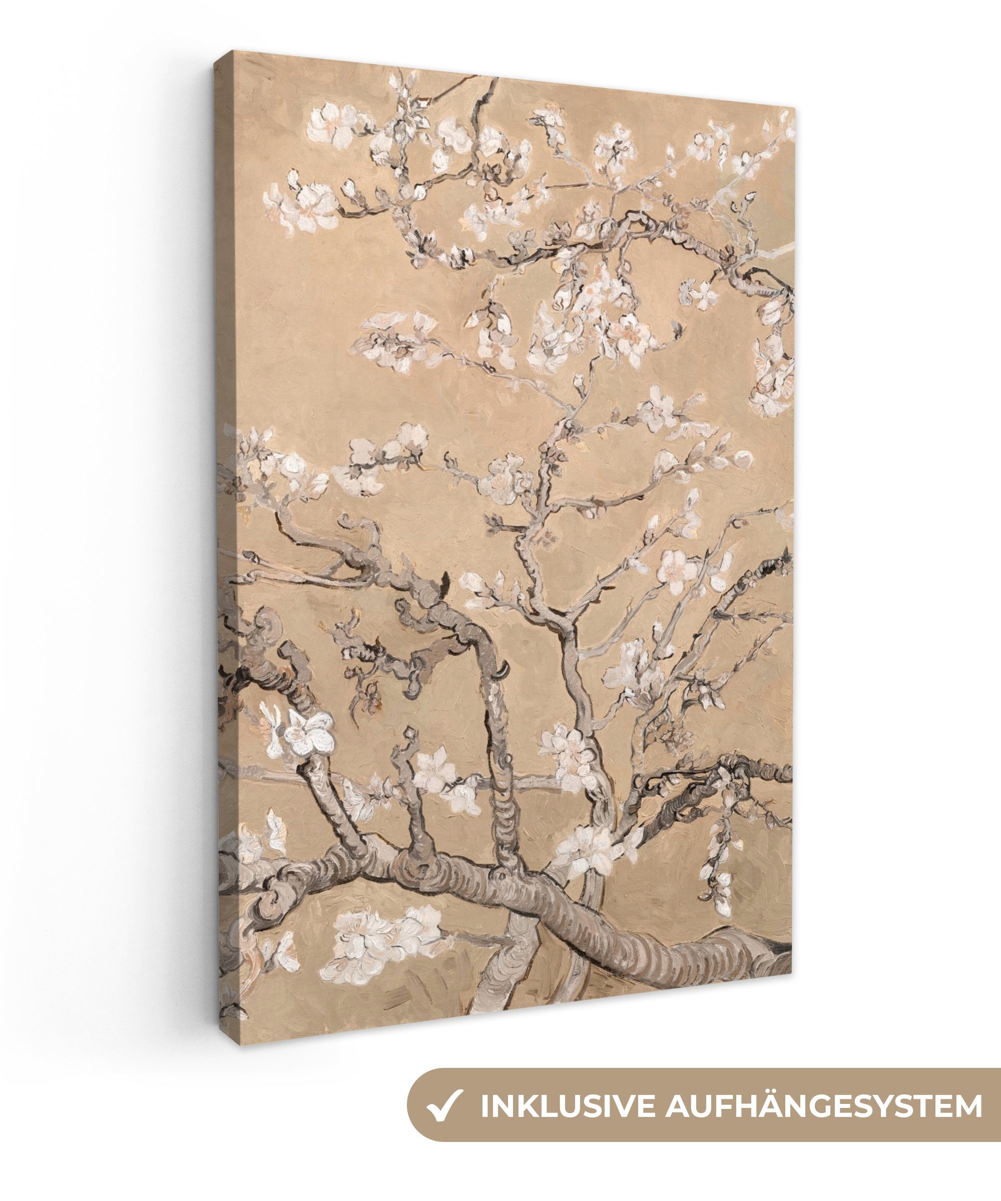 OneMillionCanvasses® Leinwandbild Mandelblüte - Kunst - Van Gogh - Beige, F günstig online kaufen