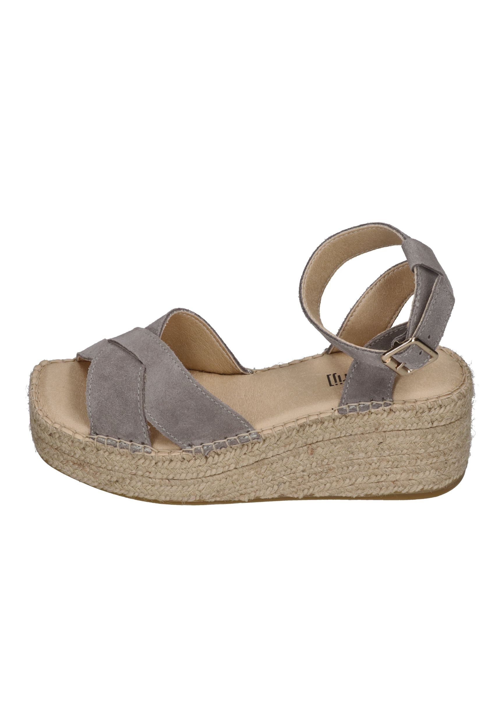 espadrij l´originale CROIX VELOUR HIGH Sandalette Stone