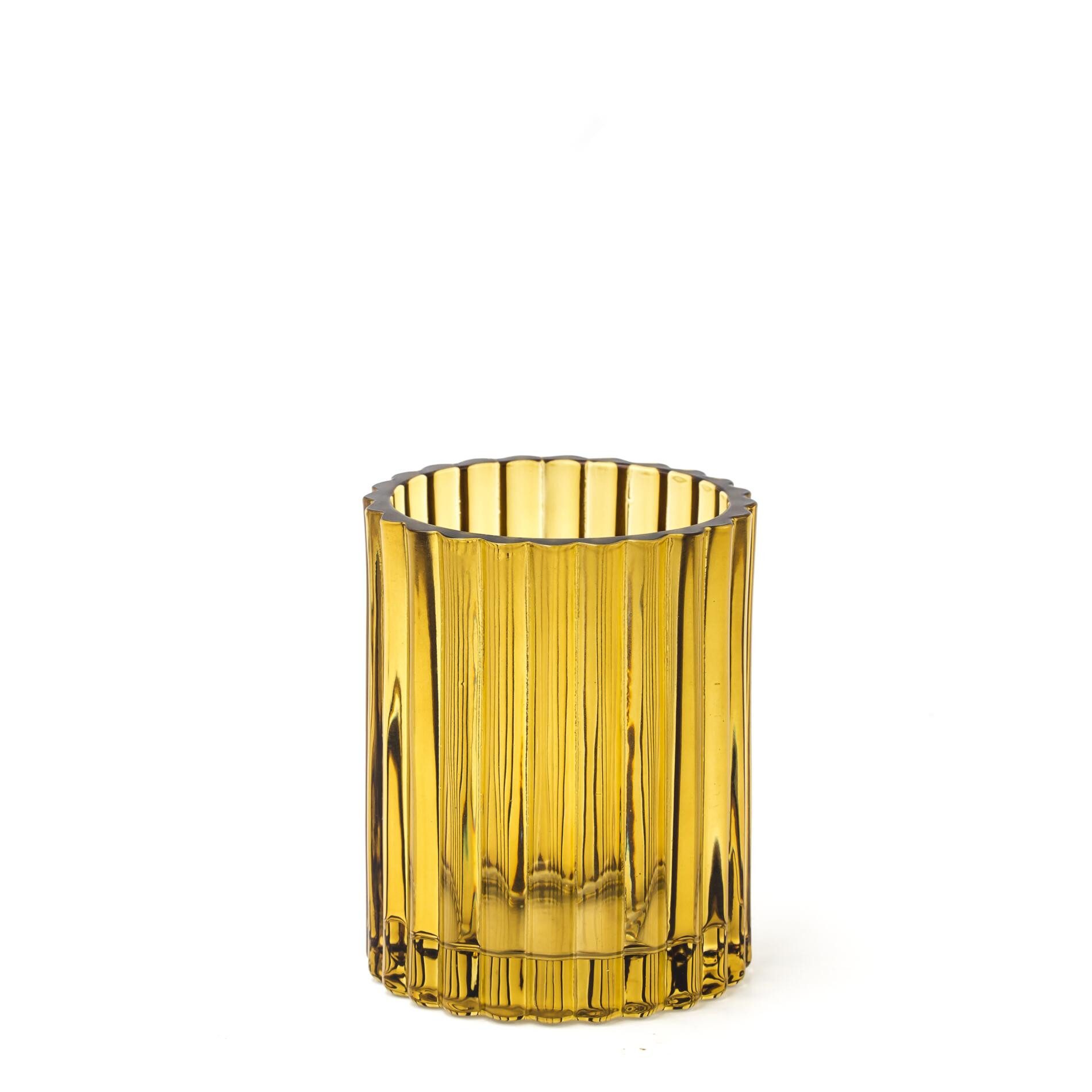 Ridder Badaccessoire-Set Aufbewahrungsbecher Vilma Transparent-gelb günstig online kaufen