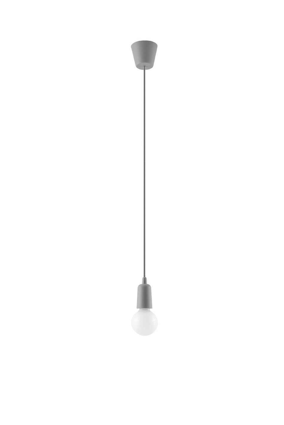 Licht-Erlebnisse Pendelleuchte NESSA, ohne Leuchtmittel, Pendellampe Retro Grau verstellbar bis 90cm E27 Esszimmer Wohnzimmer