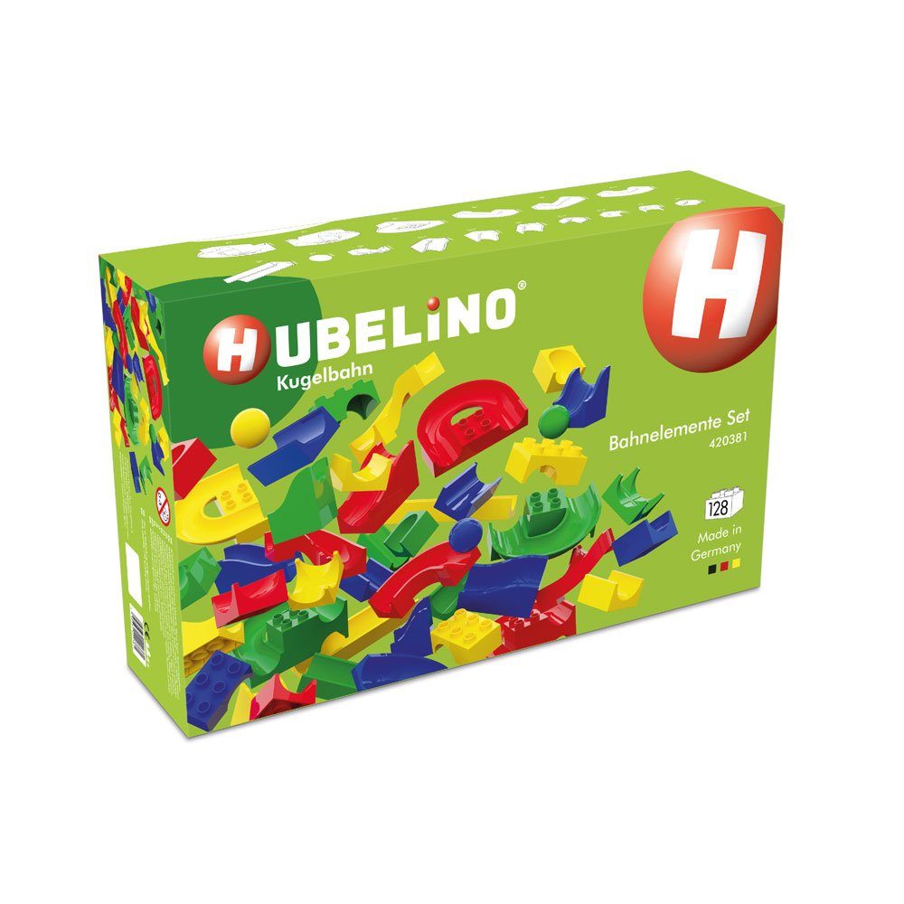 Hubelino Spielbausteine Bahnelemente für die Kugelbahn 420381 (128-teilige | Spielbausteine