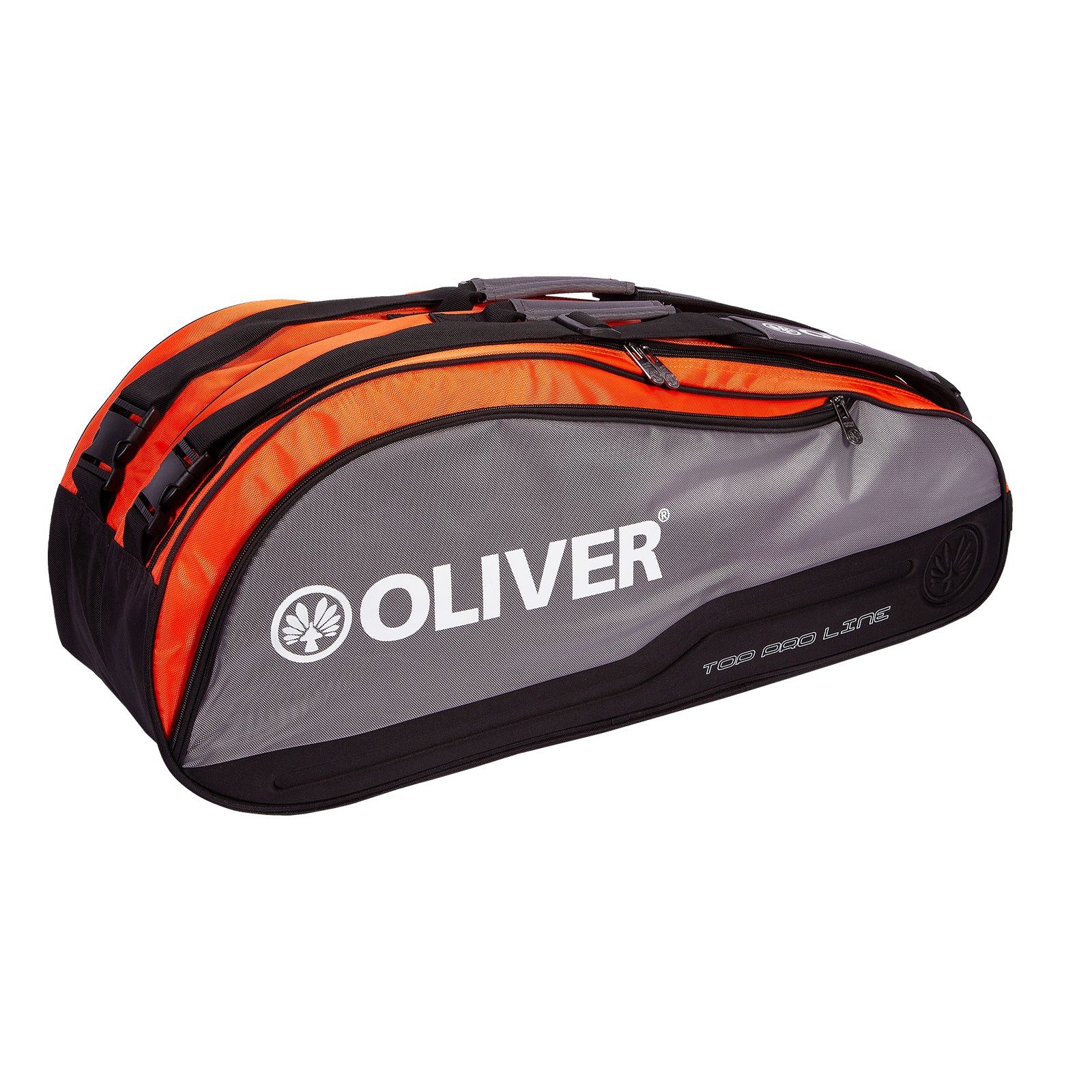 Oliver Sporttasche Racketbag Top Pro (Schlägertasche, 2 Hauptfächer) silber/orange