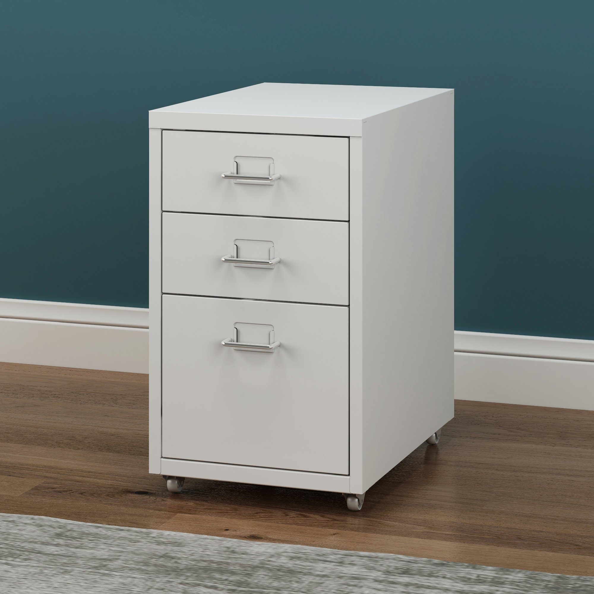 en.casa Rollcontainer, »Kökar« Schubladenschrank Stahl Weiß günstig online kaufen