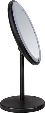 WENKO Kosmetikspiegel Onno, schwarz, mit LED und Touch-Funktion