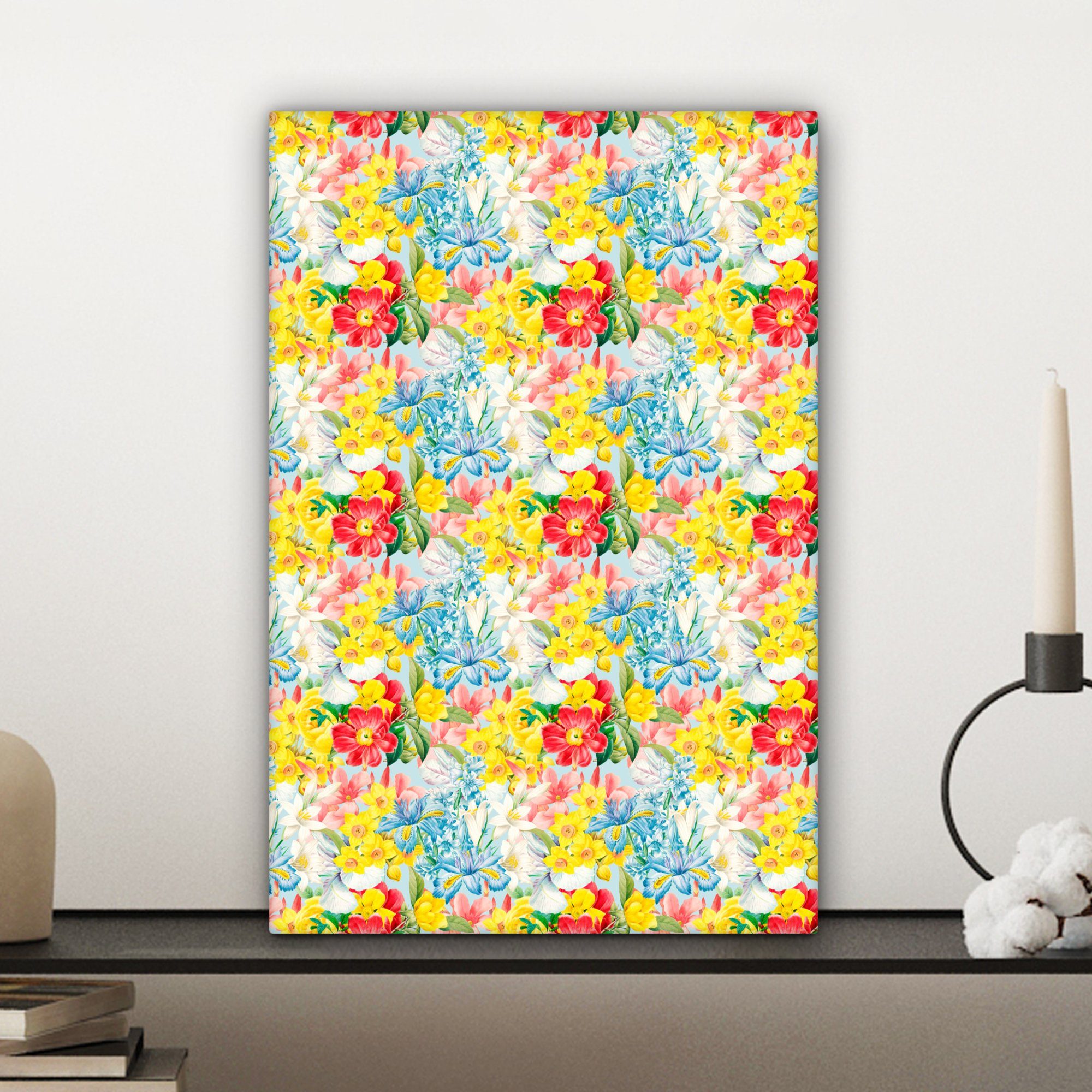 OneMillionCanvasses® Leinwandbild Blumen - Sommer (1 Zackenaufhänger, inkl. Muster, Leinwandbild bespannt St), cm Gemälde, fertig - 20x30